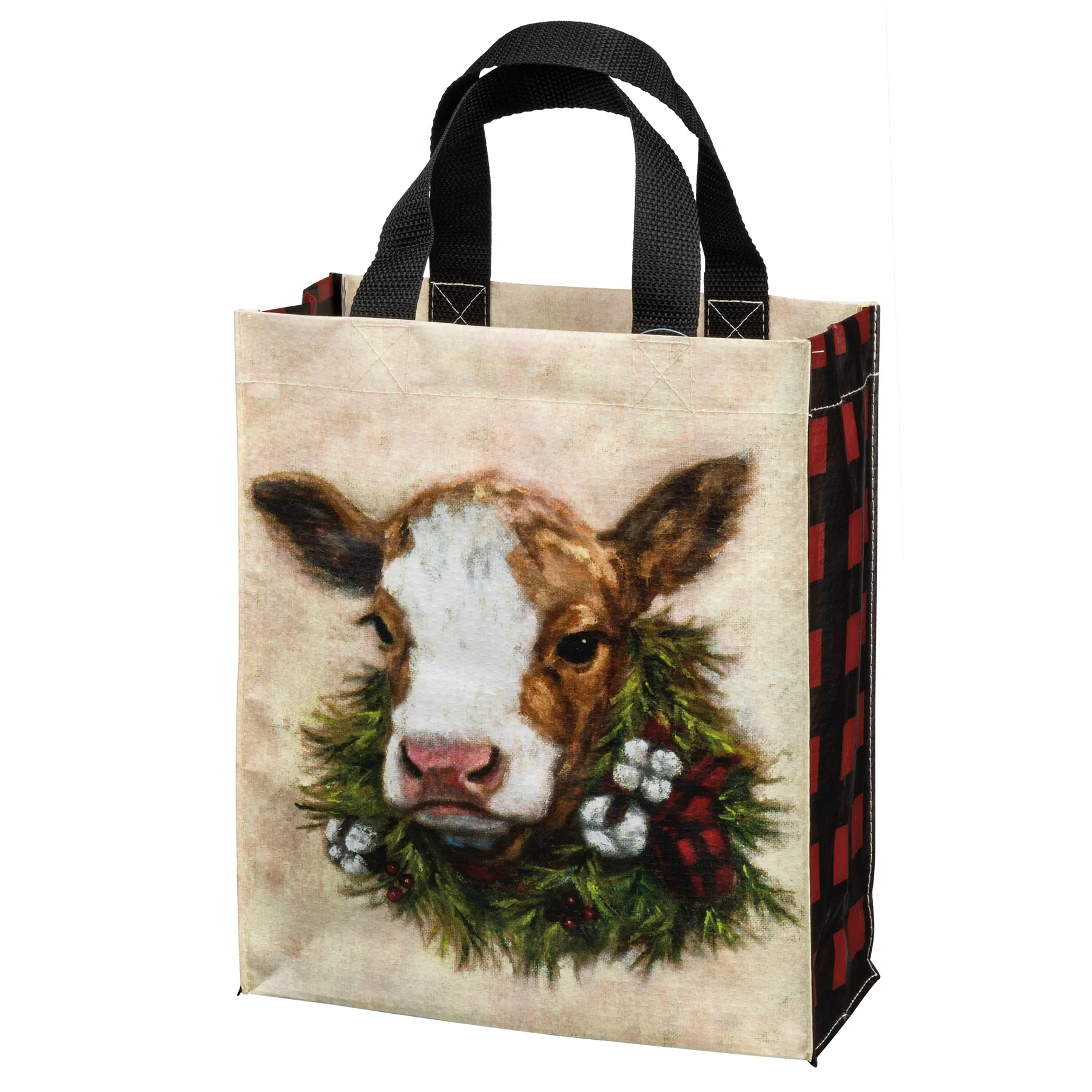 Surprise Me Sale 🤭 Holiday Wishes Christmas Calf Reusable Small Market Tote - Image 3