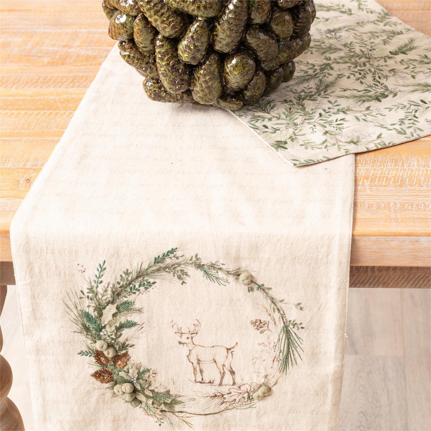 Holly and Ivy Reversible 54" Table Runner - Image 4