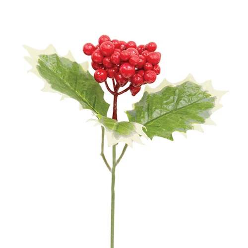๐ Holly & Berries 9.5" Faux Berry Pick