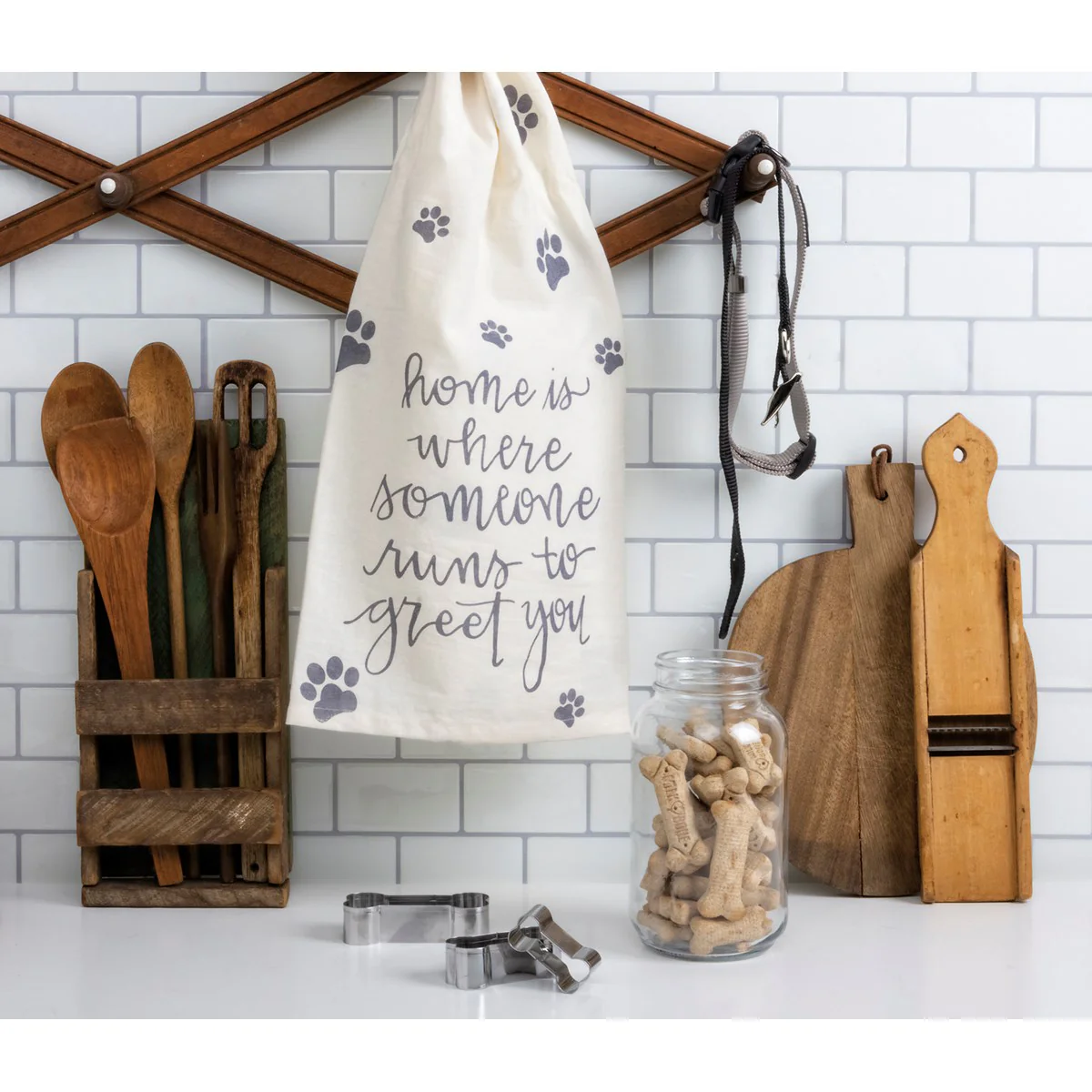 ๐ Home Is Where Someone Runs To Greet You Kitchen Towel - Image 2