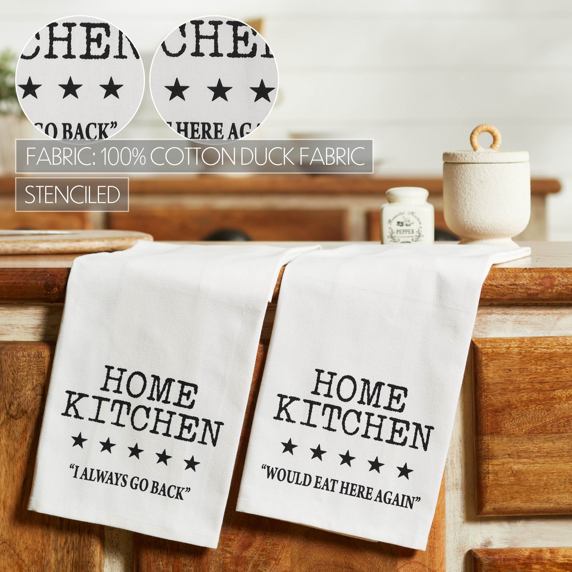 Home Kitchen 5 Star Review Tea Towel Set of 2 - Image 5