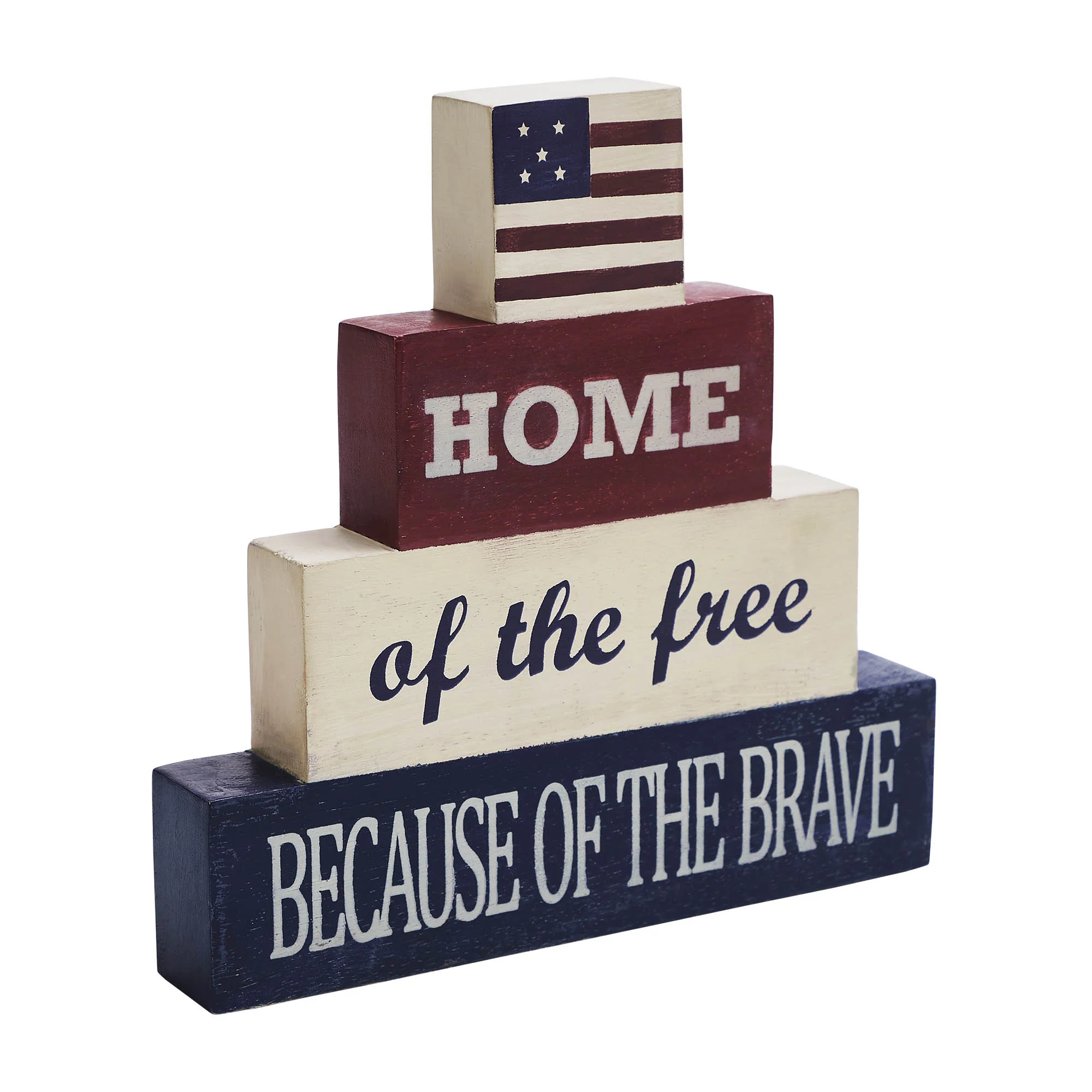 Home Of The Free Wooden Block Stack - Image 6