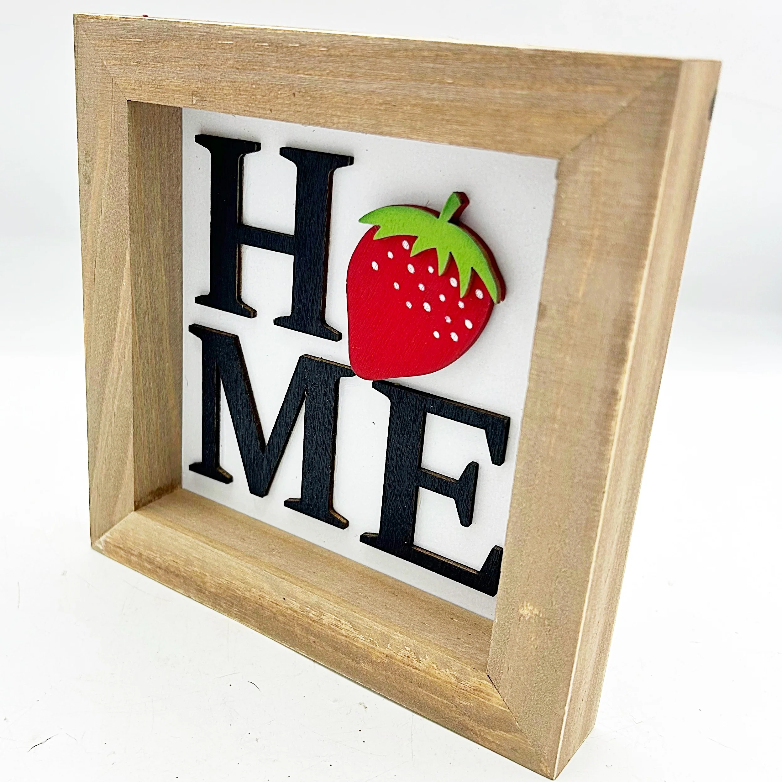 Home Strawberry 6.25" Box Sign - Image 2