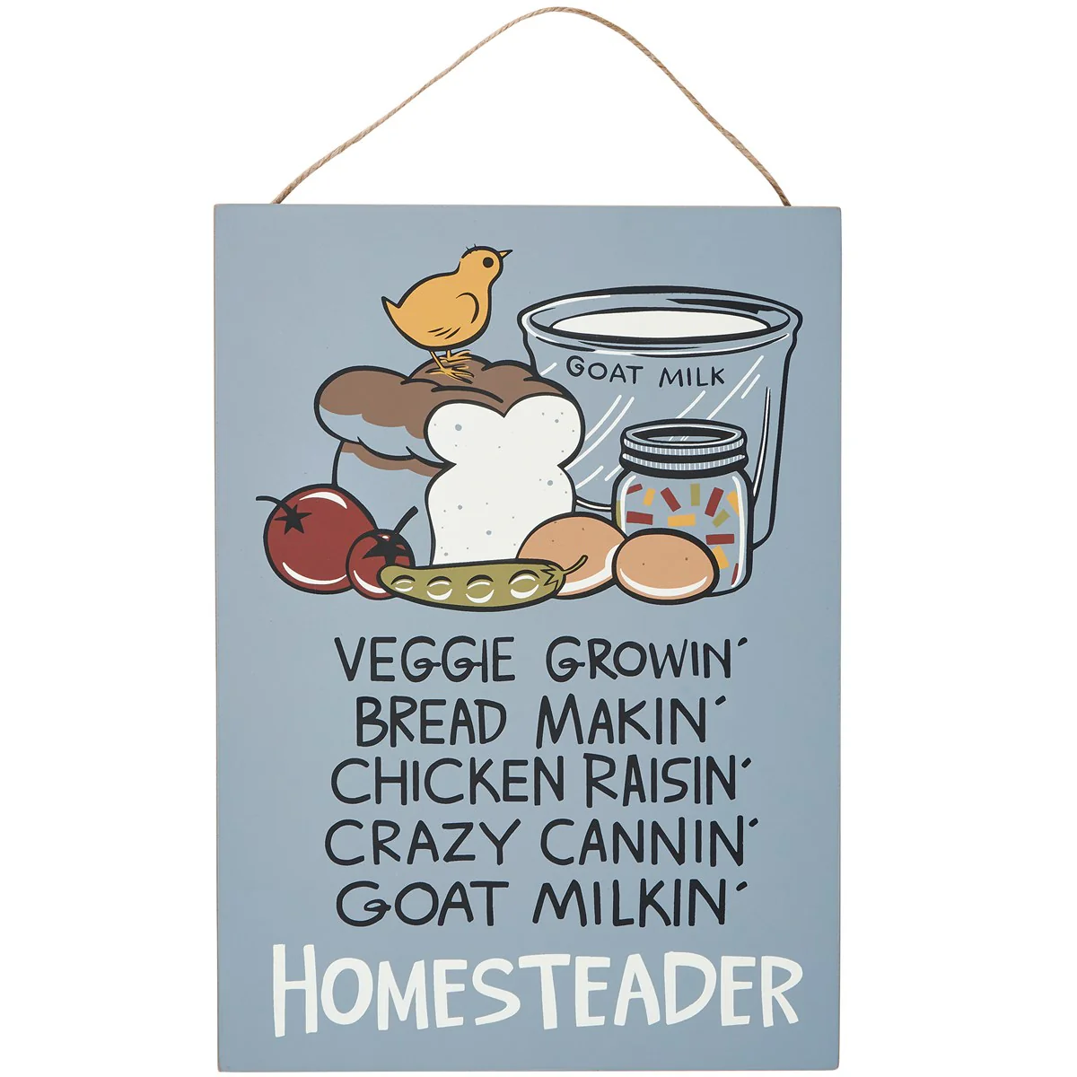 Homesteader Tasks Wooden Hanging Decor