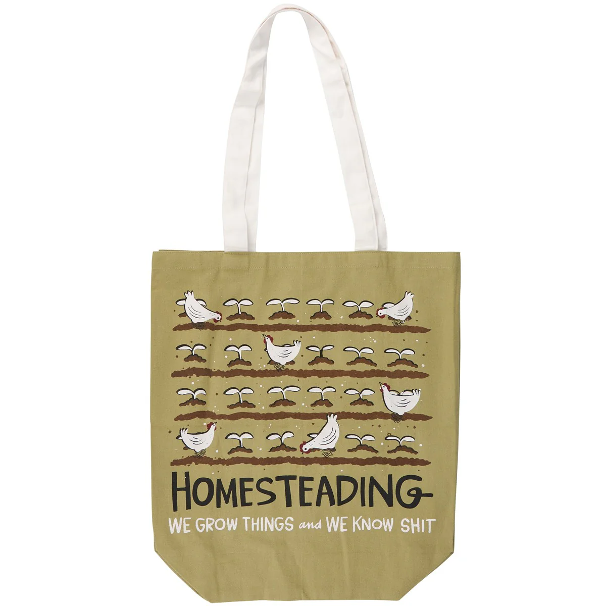 π Homesteading We Grow Things and Know Sh*$ Tote Bag - Image 2
