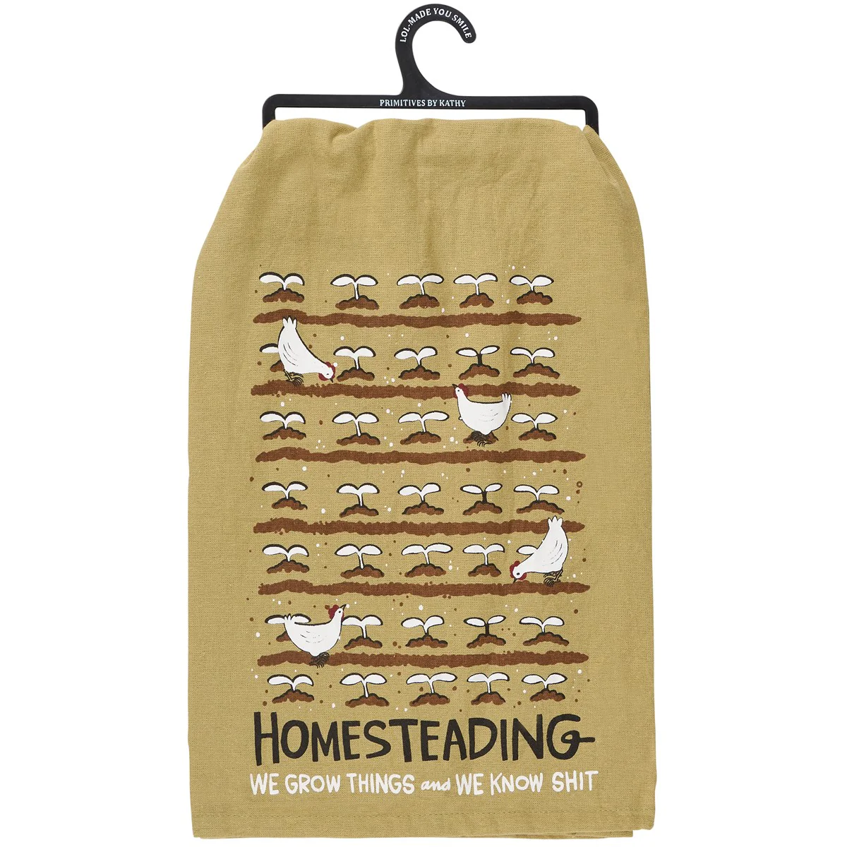 💙 Homesteading We Grow Things We Know S*!t Kitchen Towel