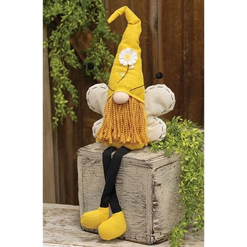 Honey Bee Curly Dangle Leg Gnome - Image 2