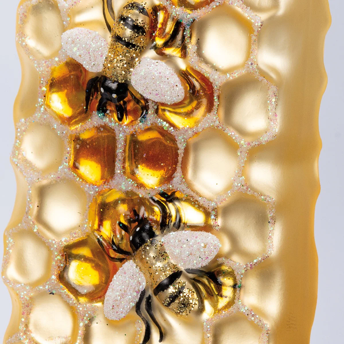 Honeycomb Bee Glass Ornament - Image 5