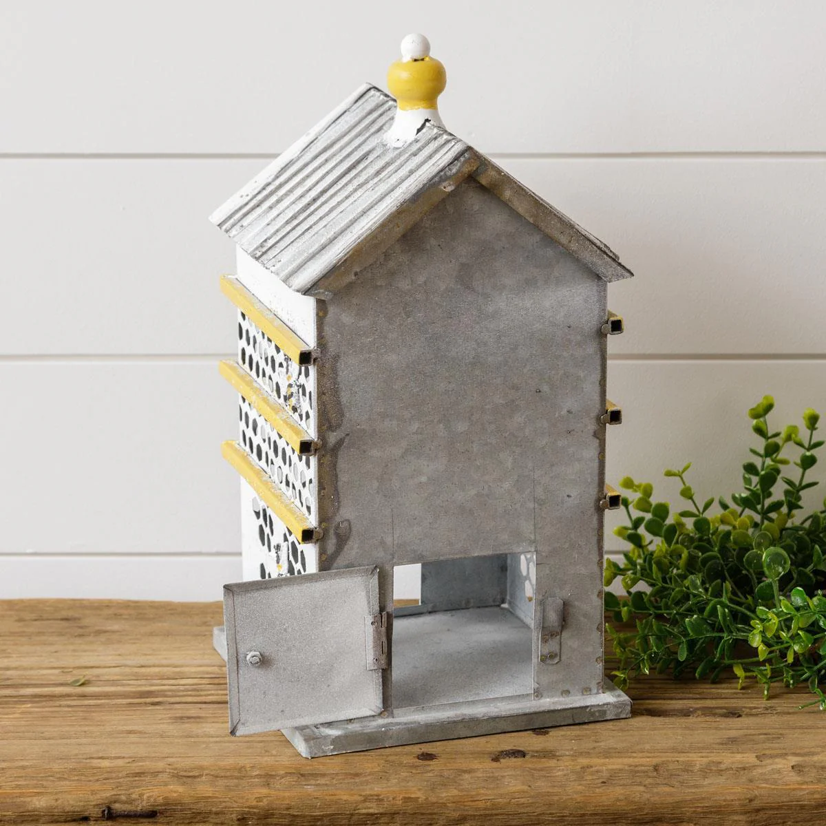 DAY 10 🐦 14 DAYS OF FEATHERED FRIENDS 🪺 Honeycomb Bee Metal Decorative Birdhouse - Image 2