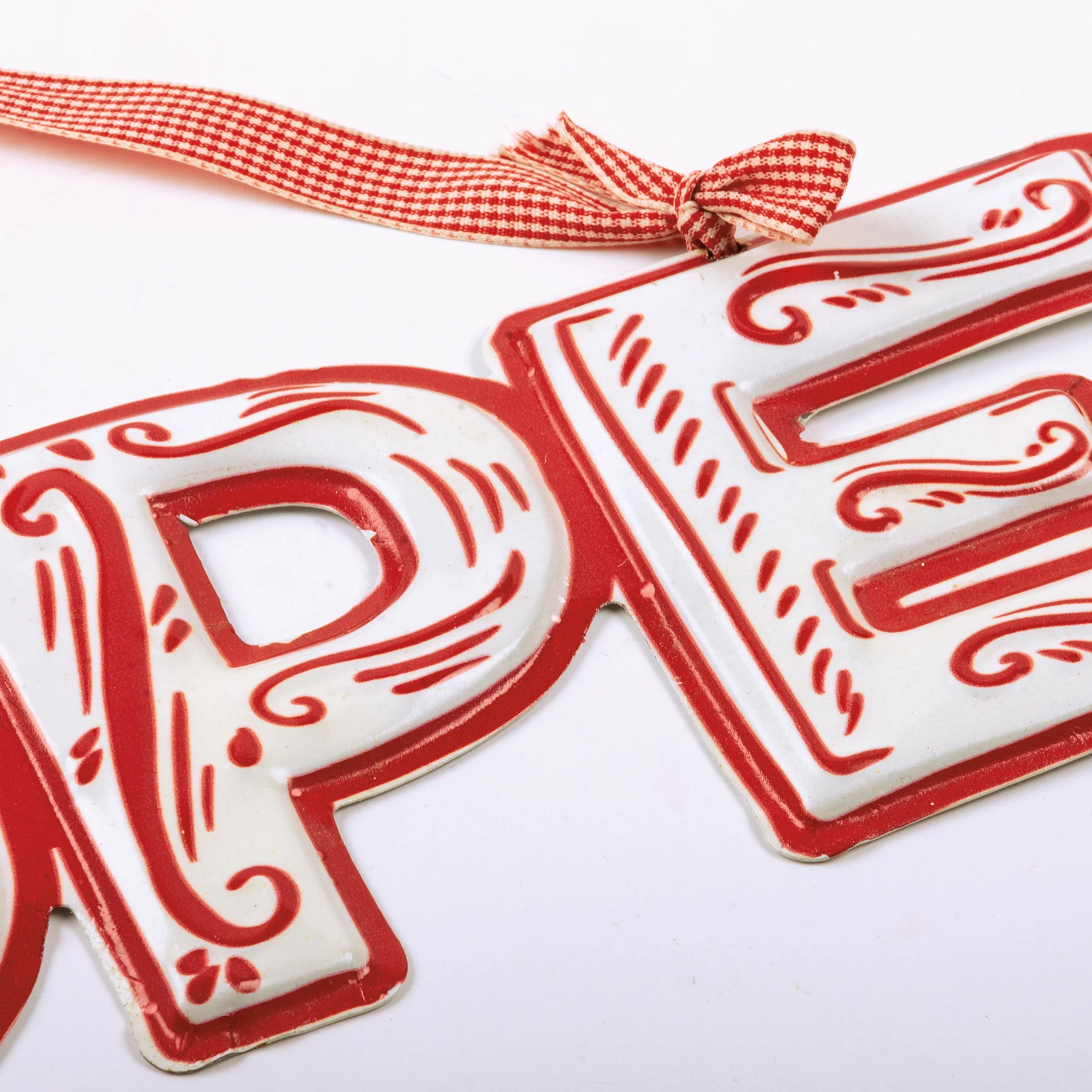 π Hope 14" Wall Hanging Red and White Lettering - Image 3