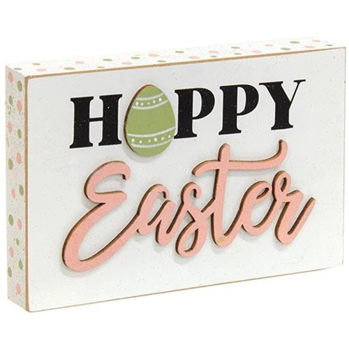 ๐ Hoppy Easter Pastel Block Sign