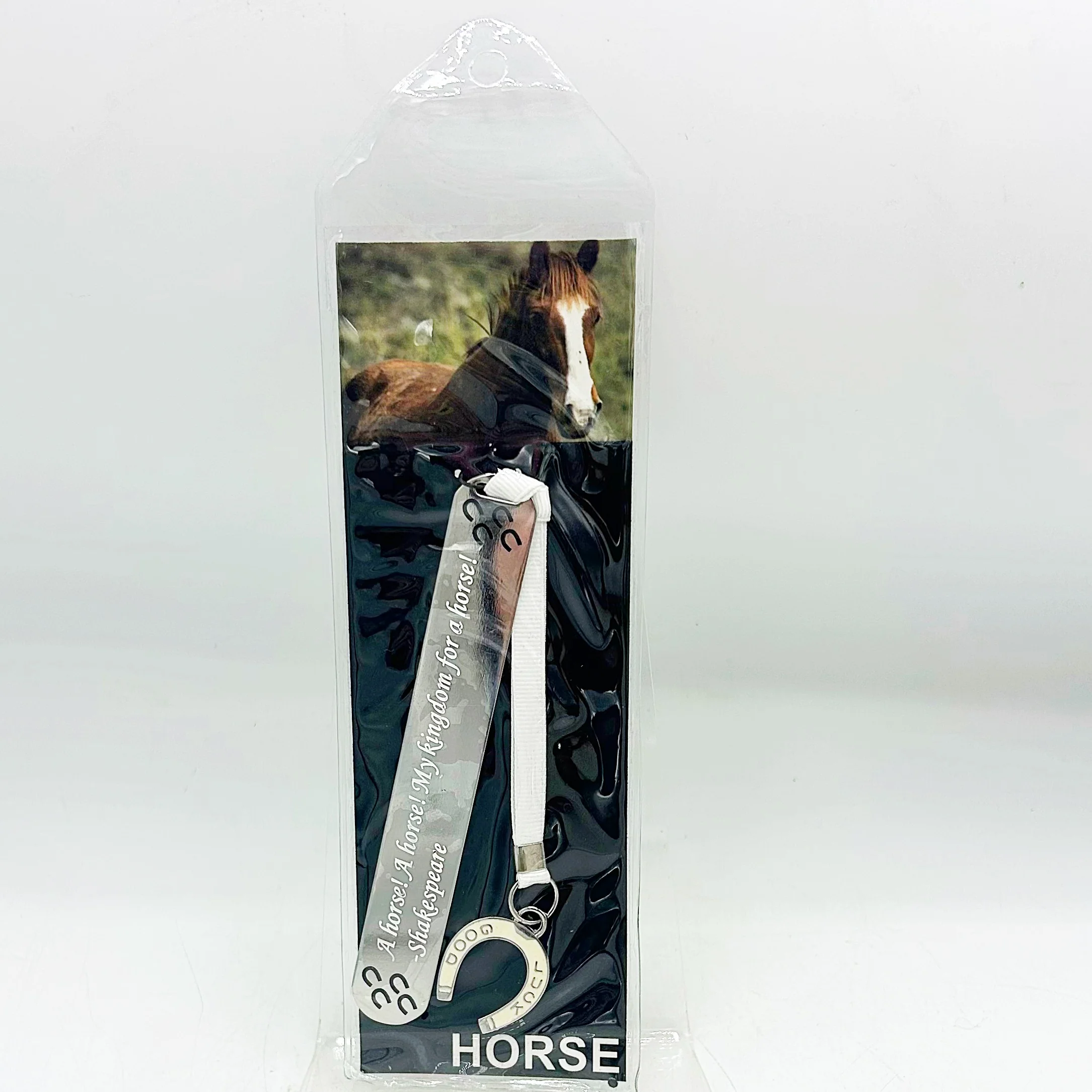 ๐ Horse Bookmark with Shakespeare Quote Engraving
