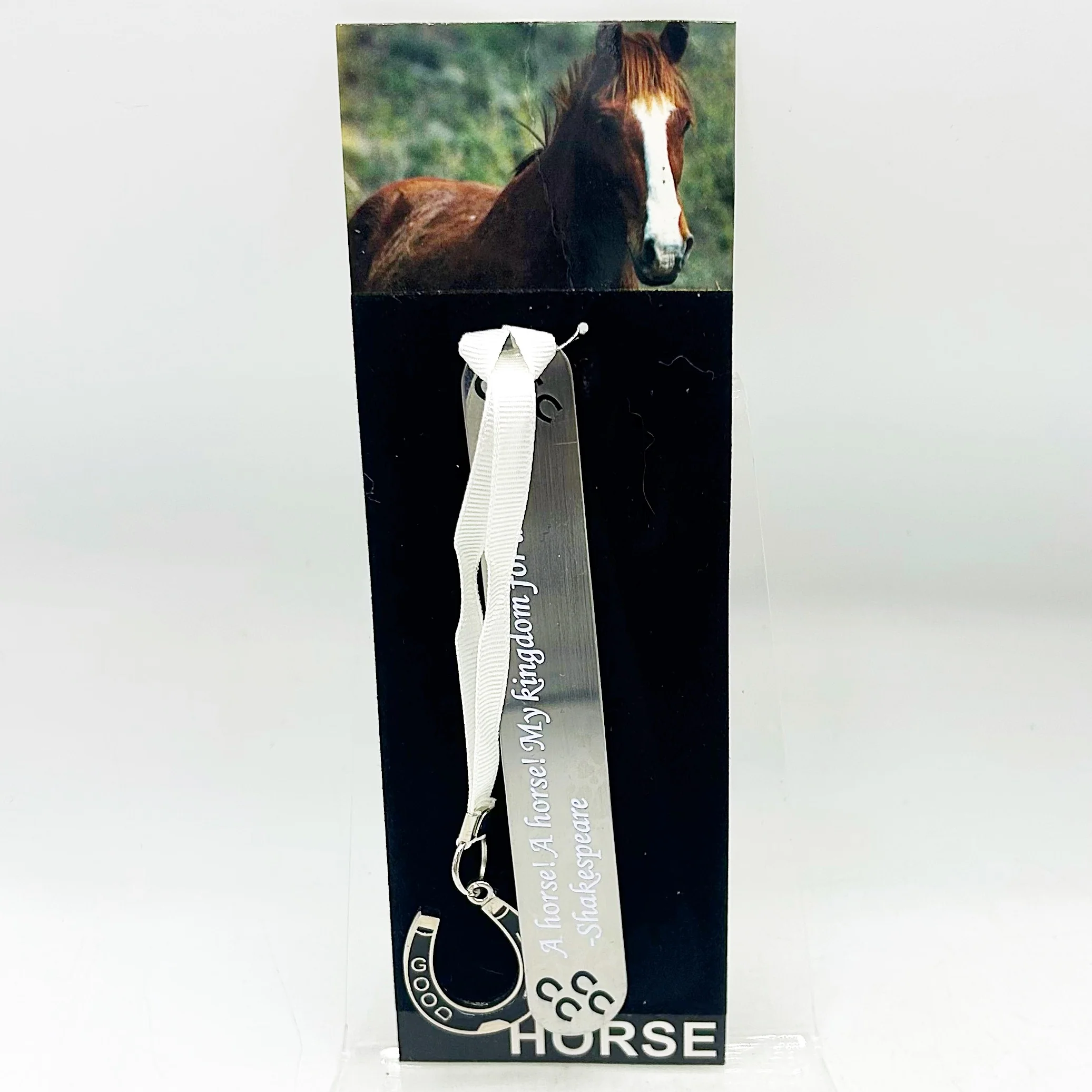 ๐ Horse Bookmark with Shakespeare Quote Engraving - Image 2