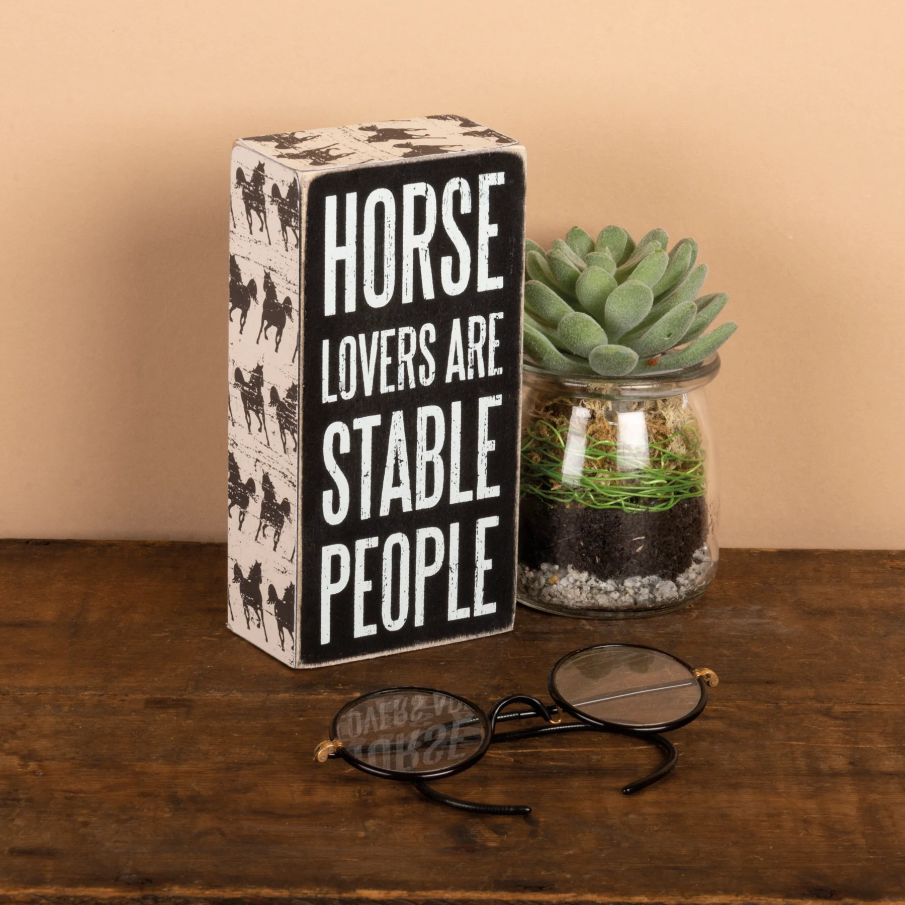 ๐ Horse Lovers Are Stable People Box Sign