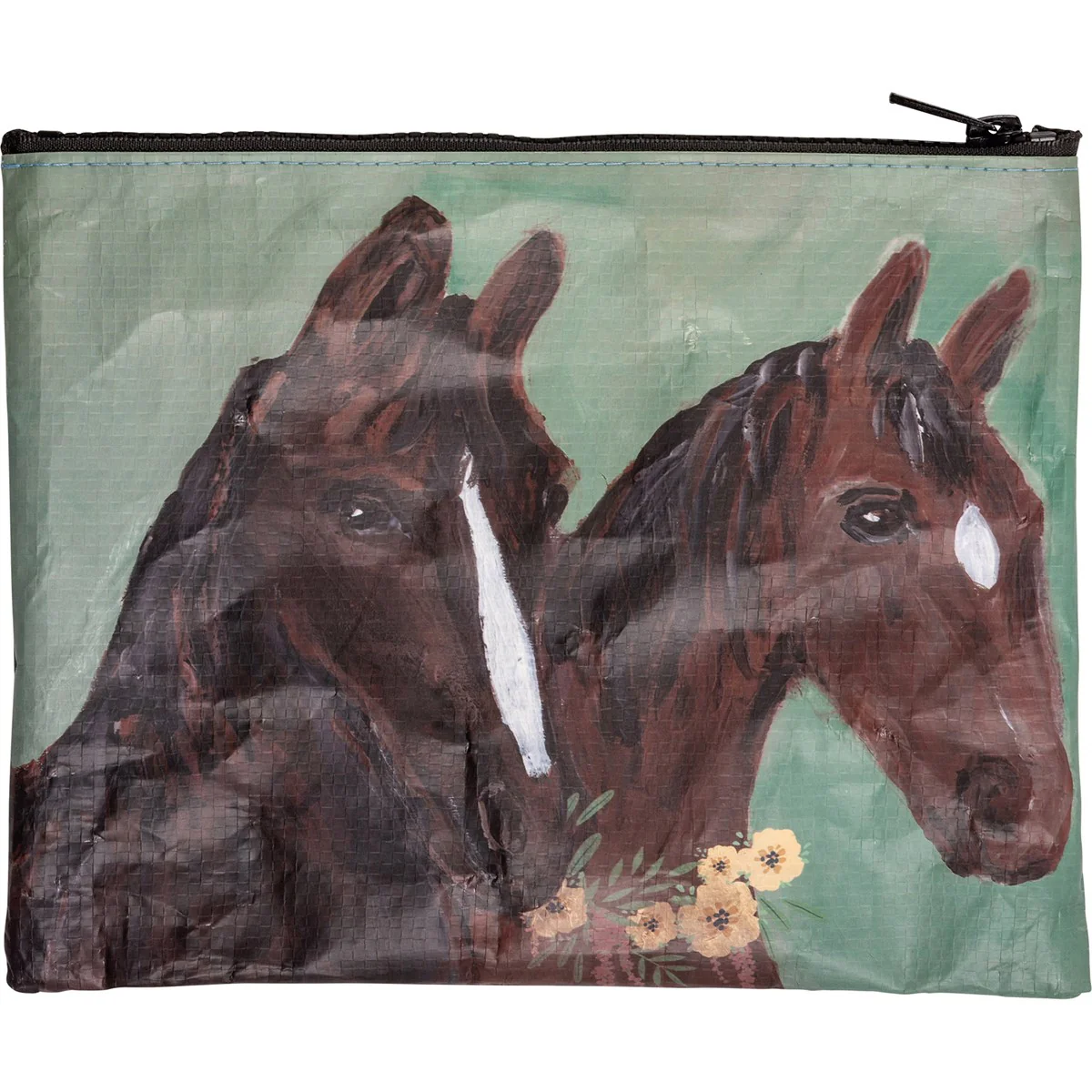 ๐ Horses with Flowers Zipper Pouch - Image 2