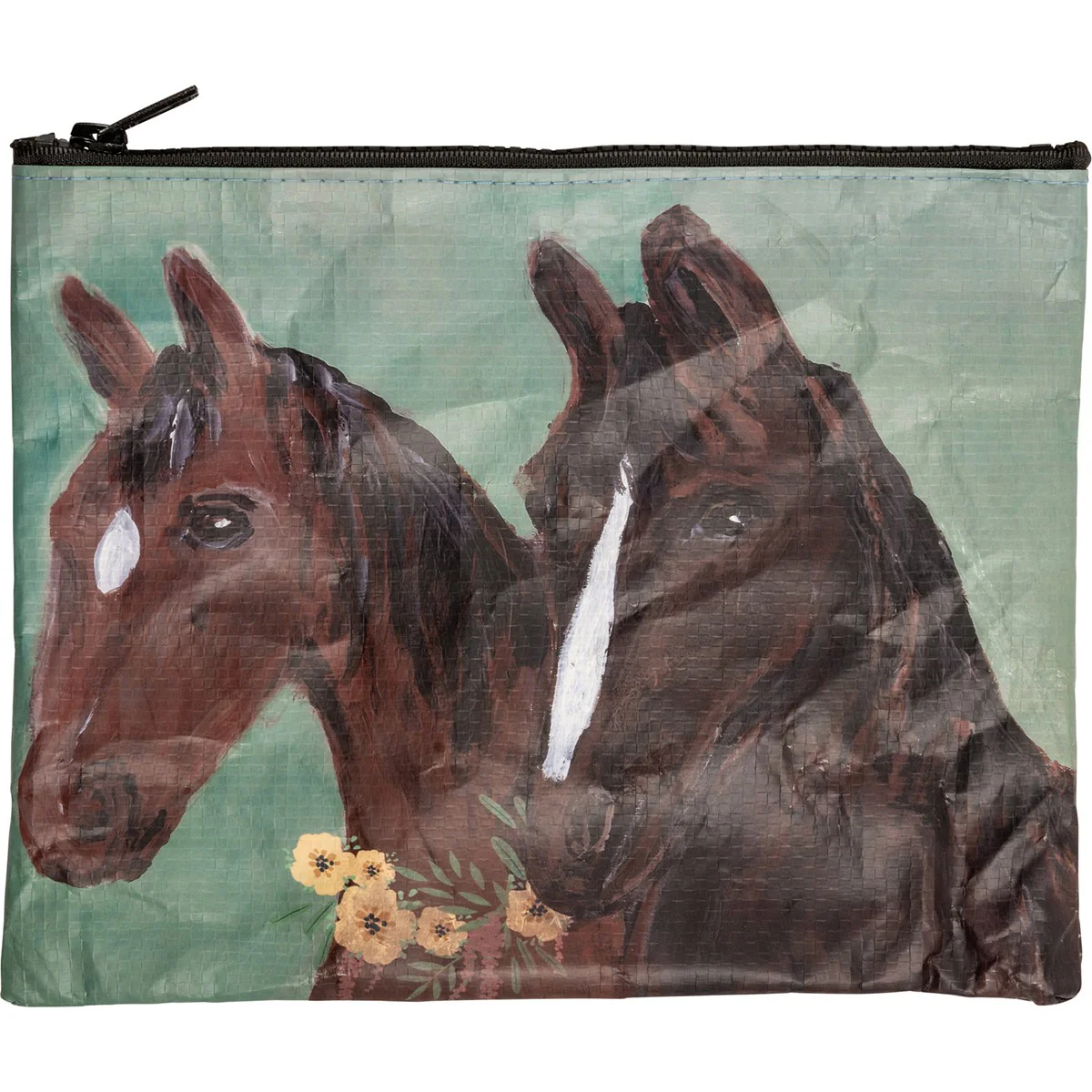 ๐ Horses with Flowers Zipper Pouch - Image 3