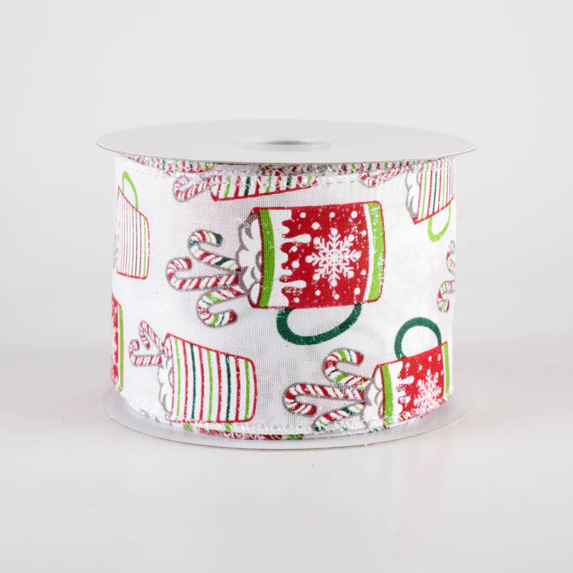 💙 Hot Chocolate Christmas Cocoa Mugs Ribbon 2.5" x 10 yards - Image 2