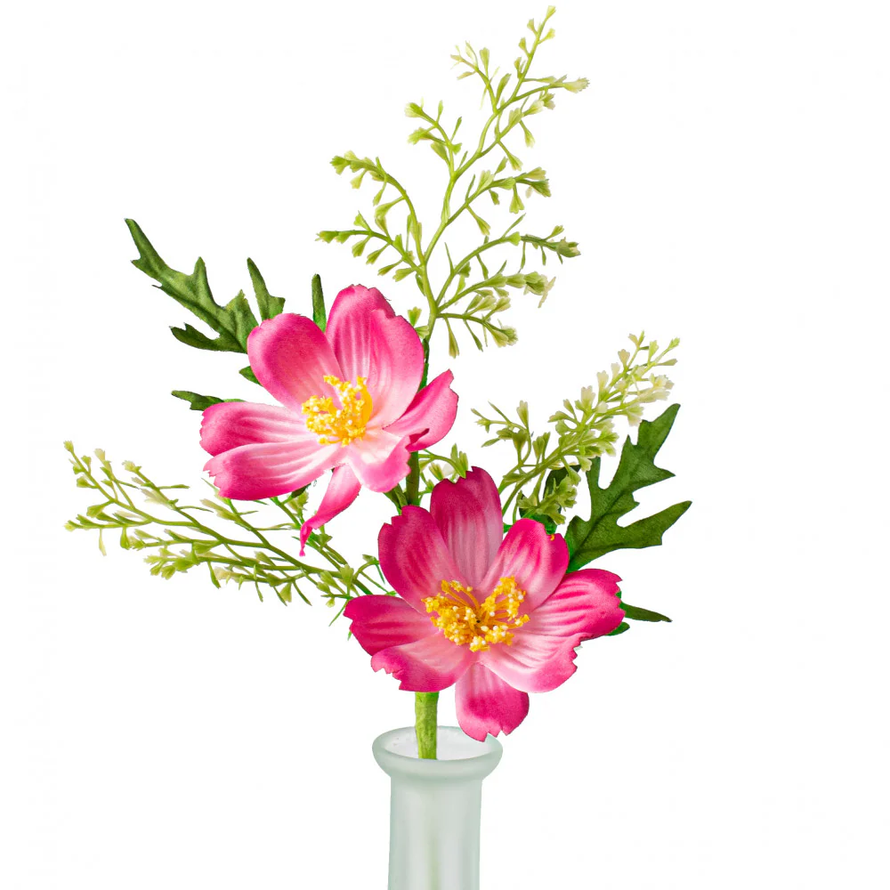 💙 Hot Pink Daisy 11" Faux Floral Pick
