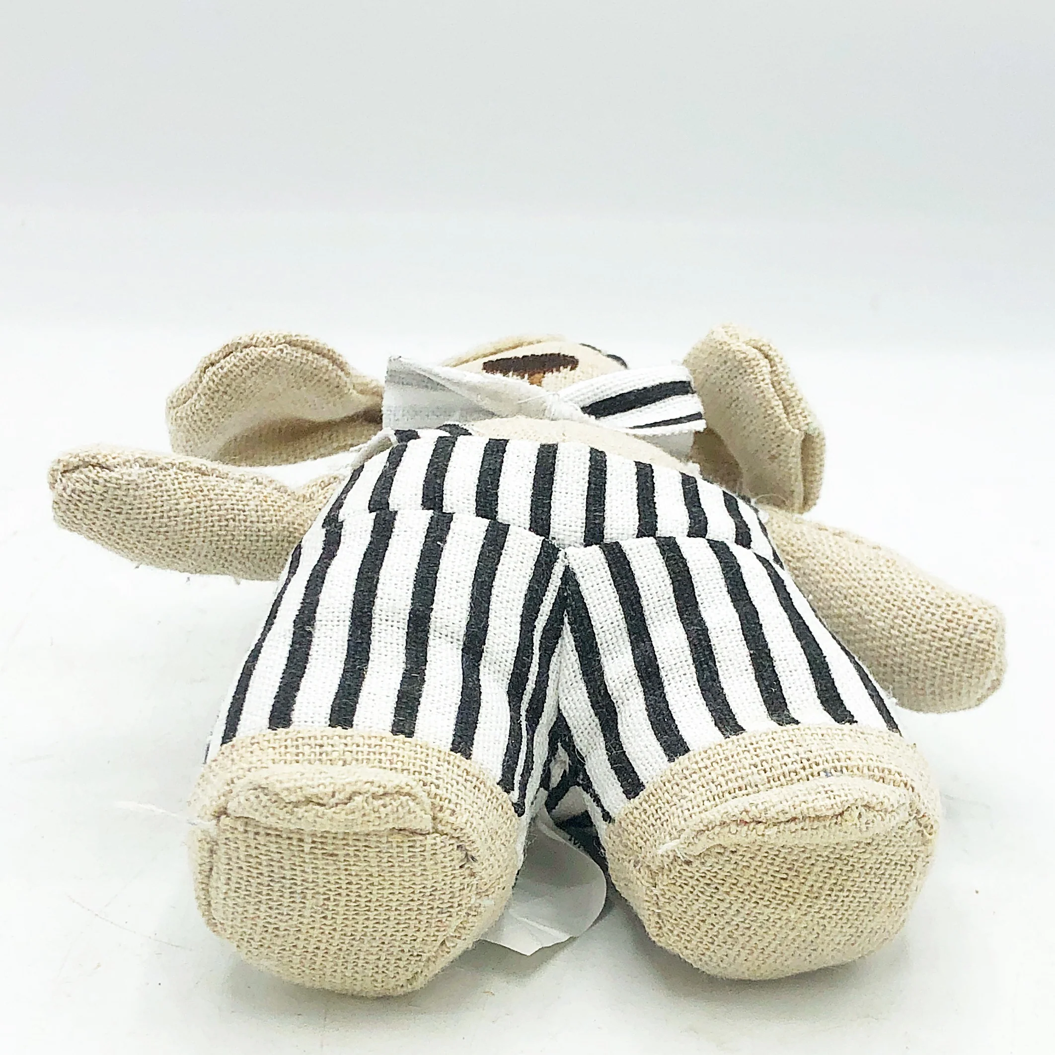 💙 Hound Dog in Buffalo Plaid Overalls Beanbag Animal 5" H - Image 8