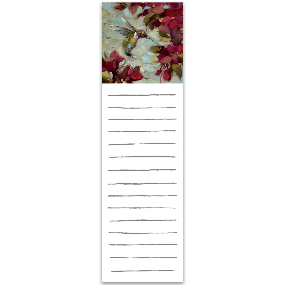 Hummingbird and Flowers Magentic List Pad