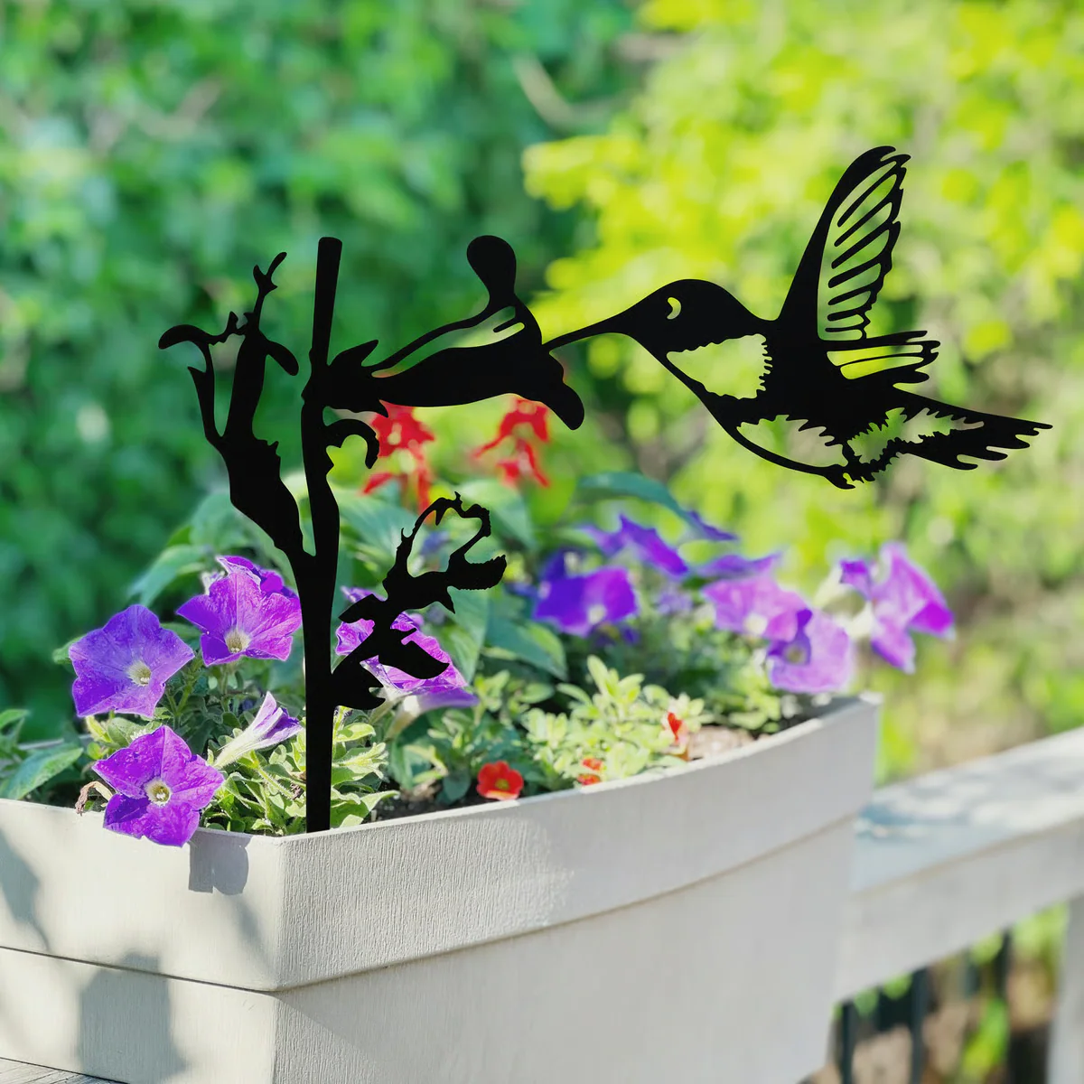 Hummingbird Metal Outdoor Art - Image 2