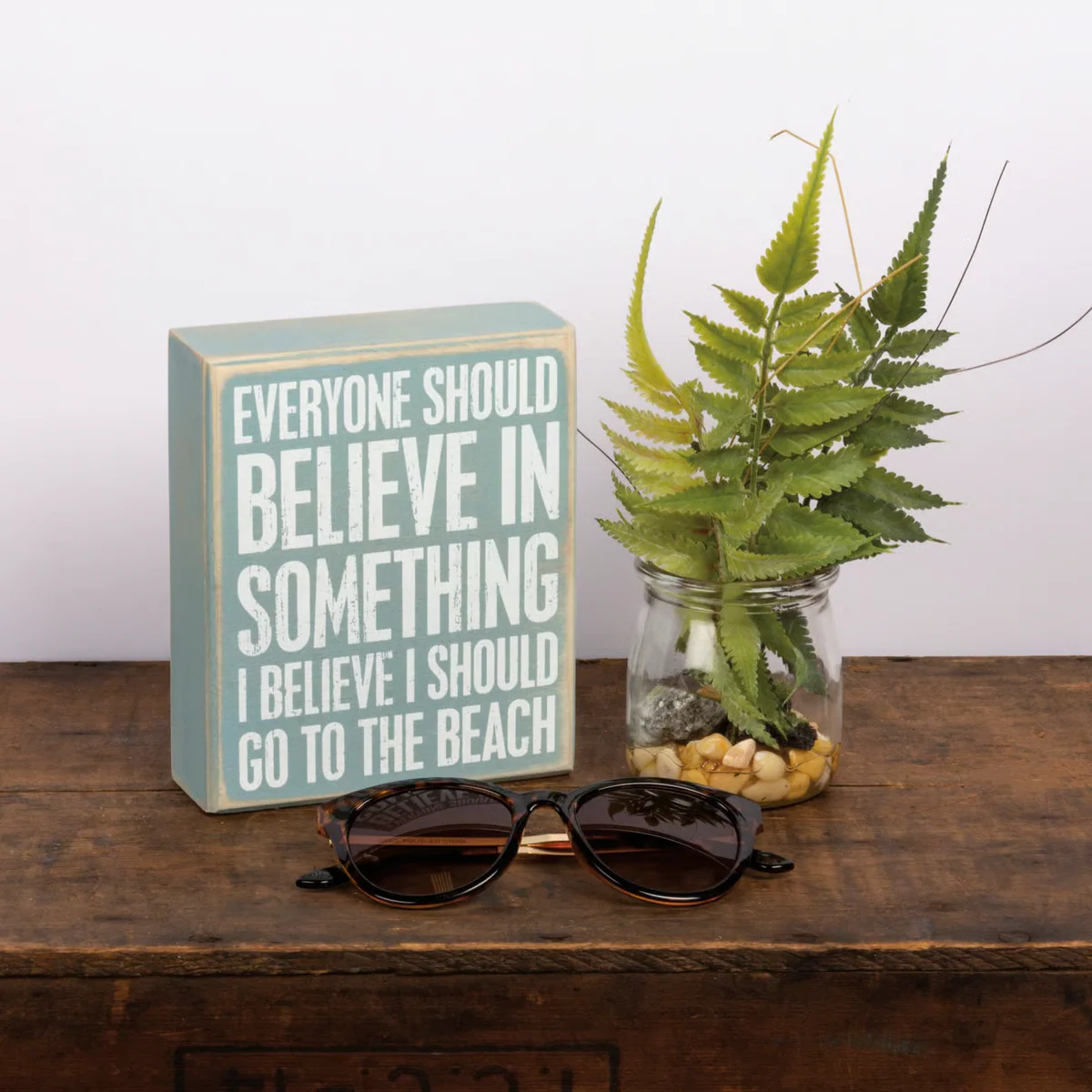 I Believe I Should Go To The Beach Small Box Sign - Image 2