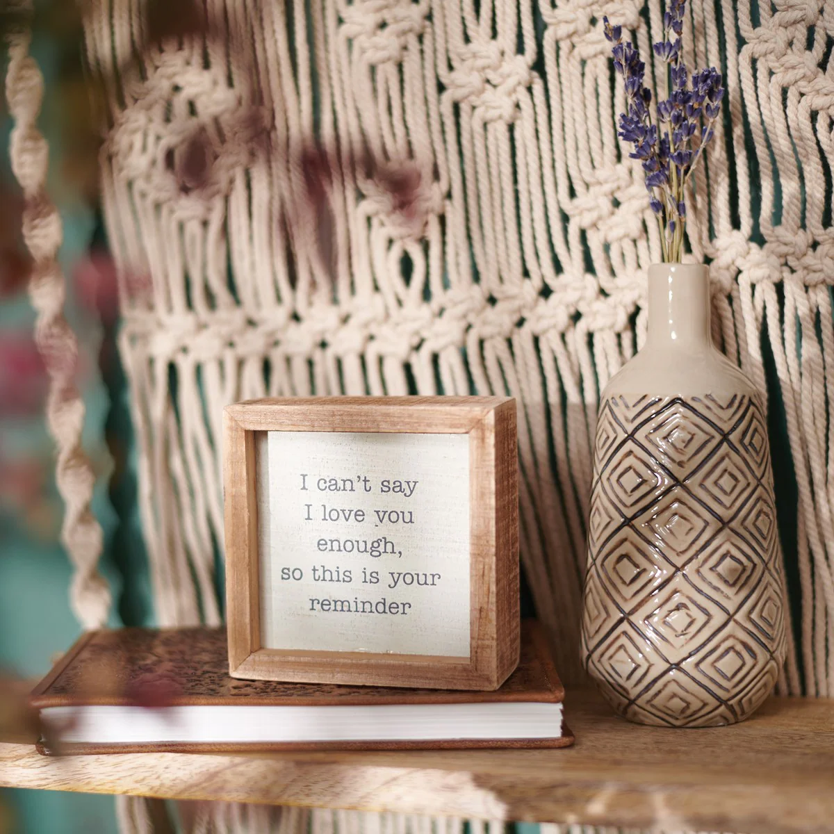 I Can't Say I Love You Enough 4" Inset Box Sign - Image 2