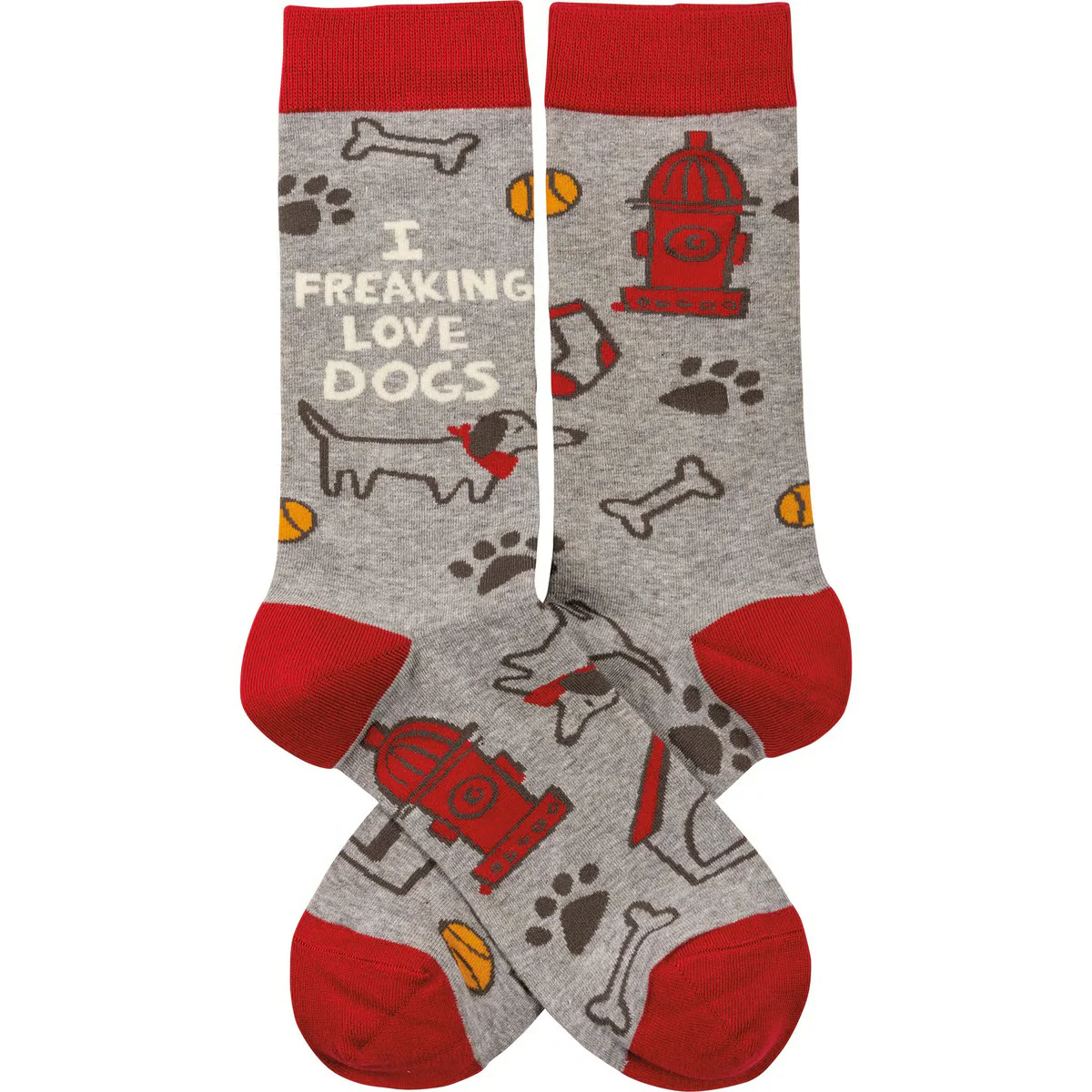 I Freaking Love Dogs Fun Novelty Socks - Image 3