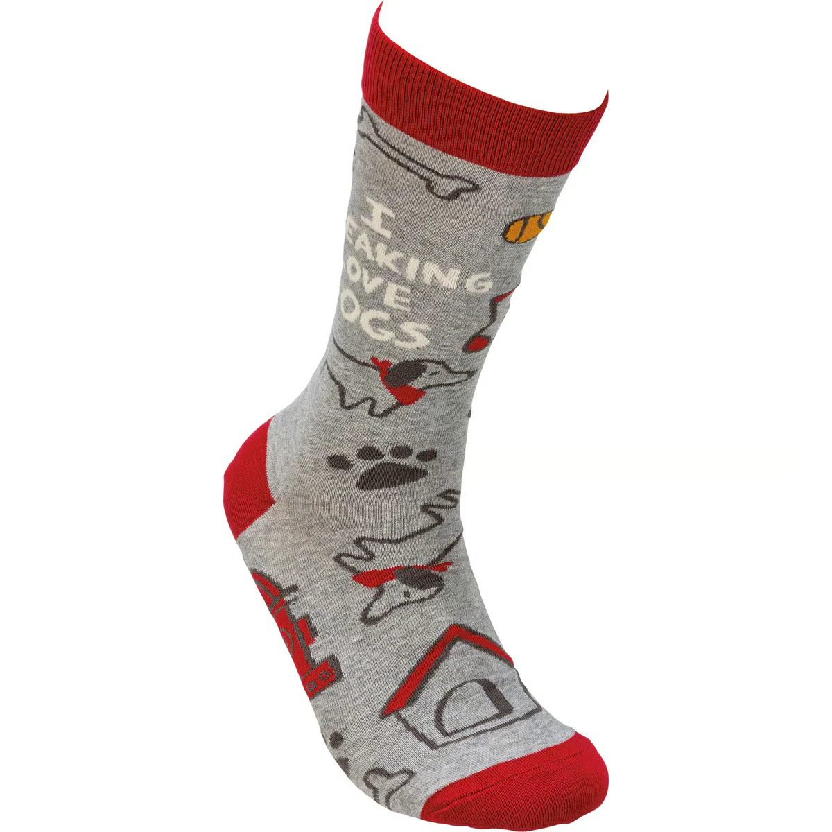 I Freaking Love Dogs Fun Novelty Socks - Image 4