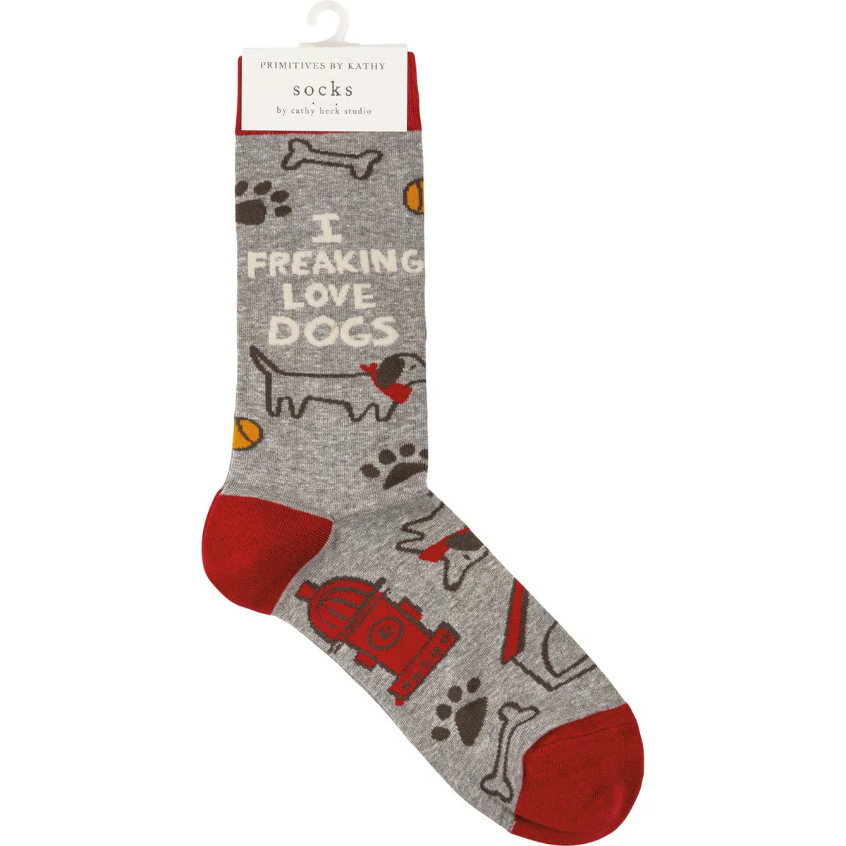 I Freaking Love Dogs Fun Novelty Socks - Image 5