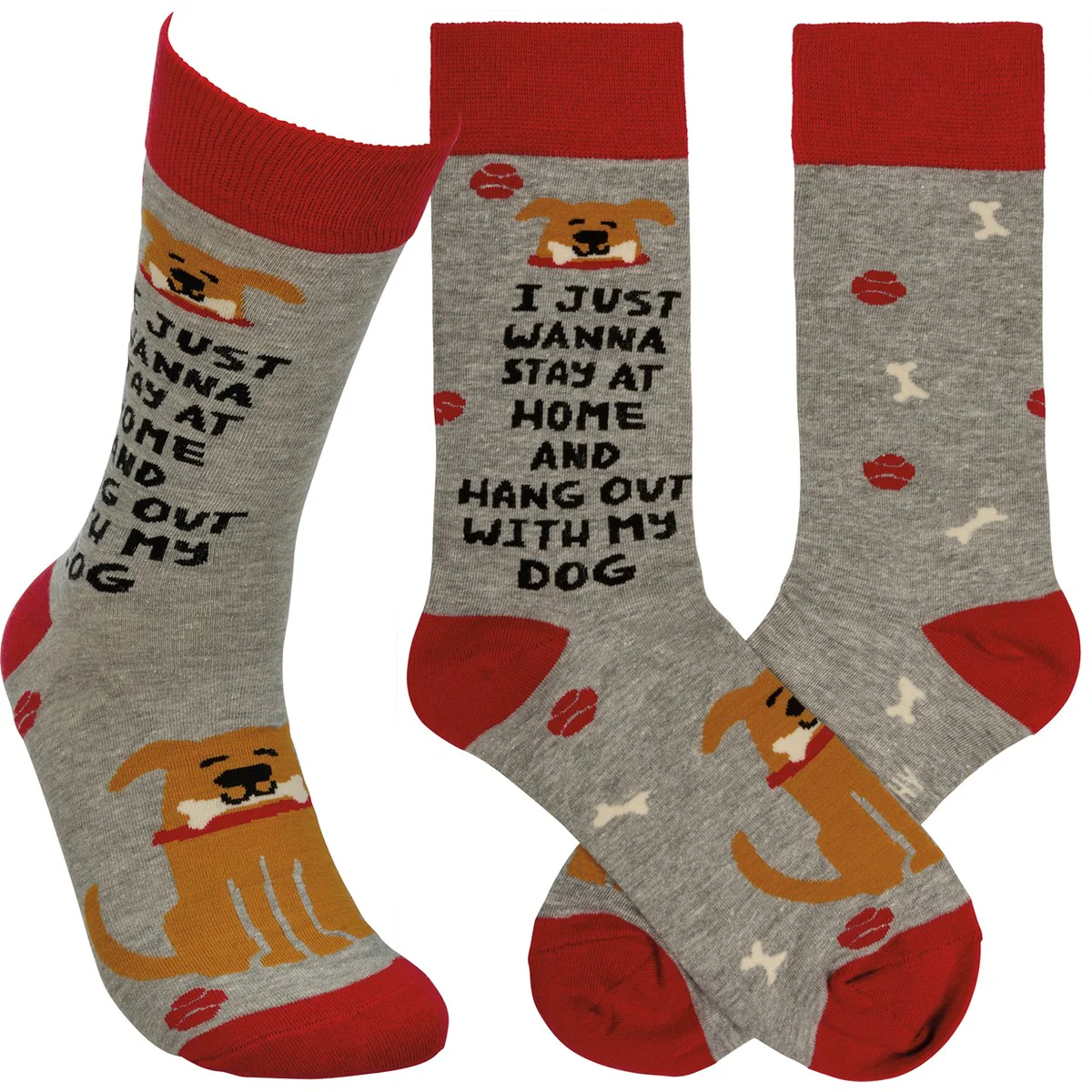💙 I Just Wanna Hang With My Dog Unisex Fun Socks