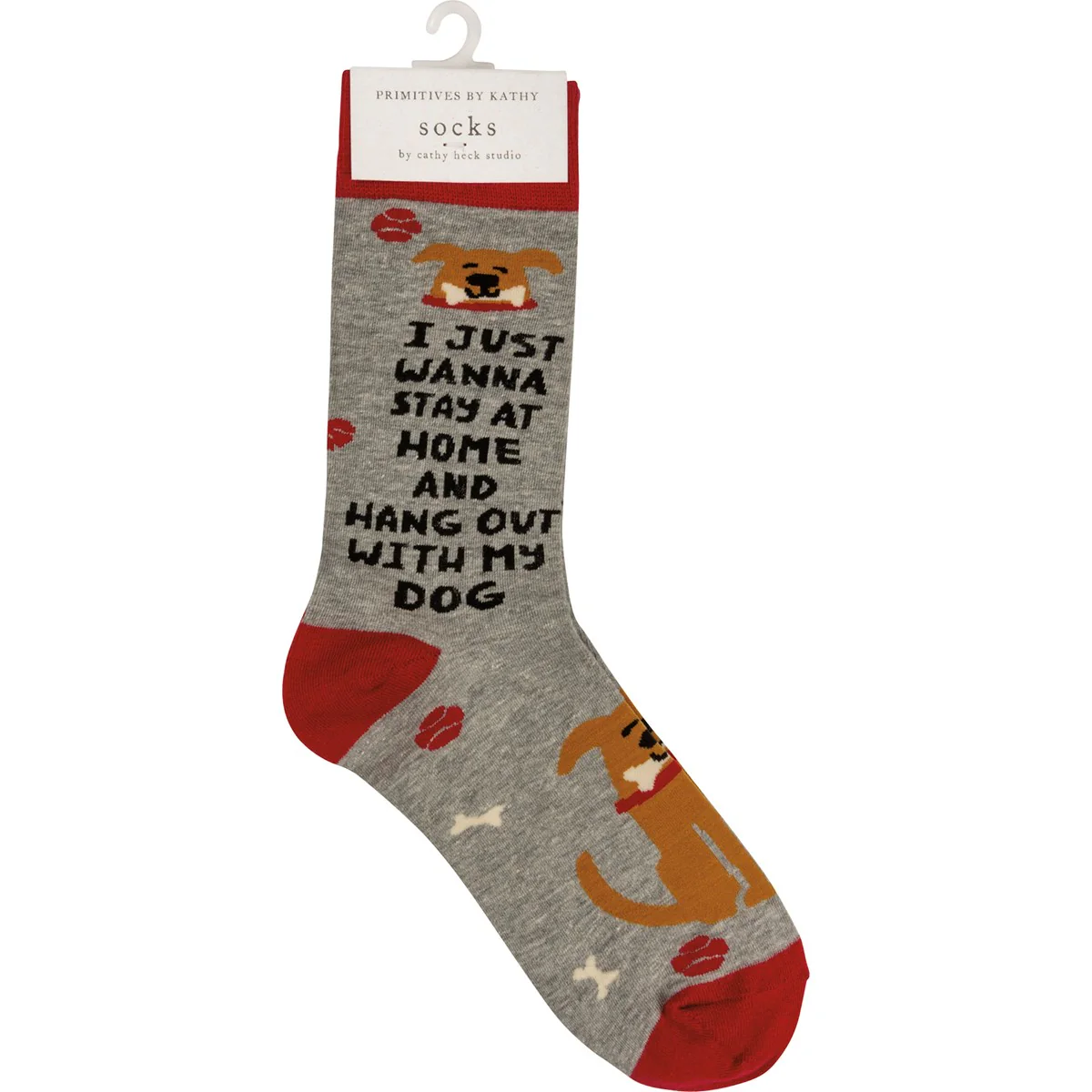 💙 I Just Wanna Hang With My Dog Unisex Fun Socks - Image 4