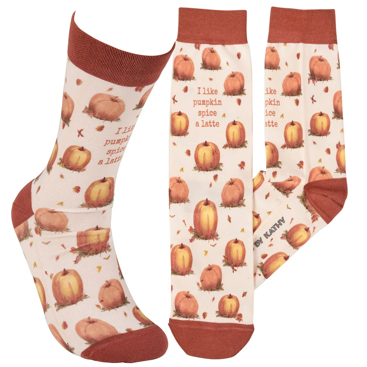 I Like Pumpkin Spice A Latte Fun Novelty Socks