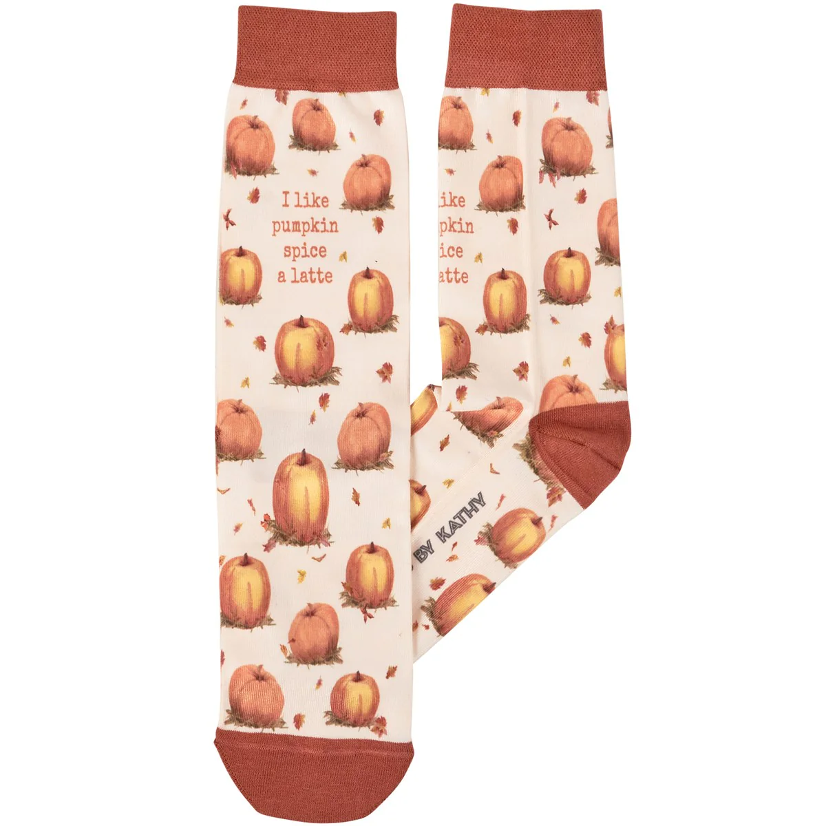 I Like Pumpkin Spice A Latte Fun Novelty Socks - Image 2