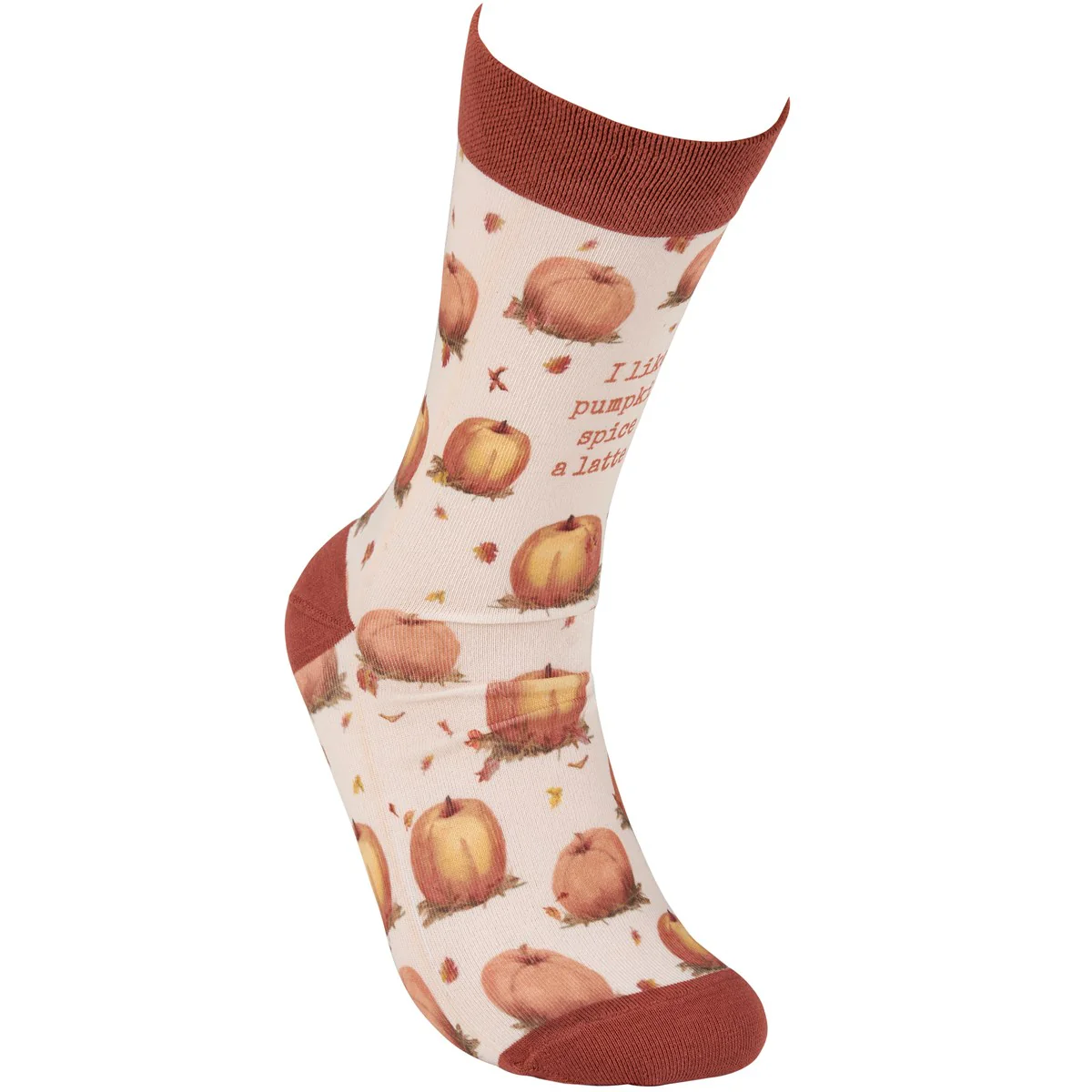 I Like Pumpkin Spice A Latte Fun Novelty Socks - Image 3