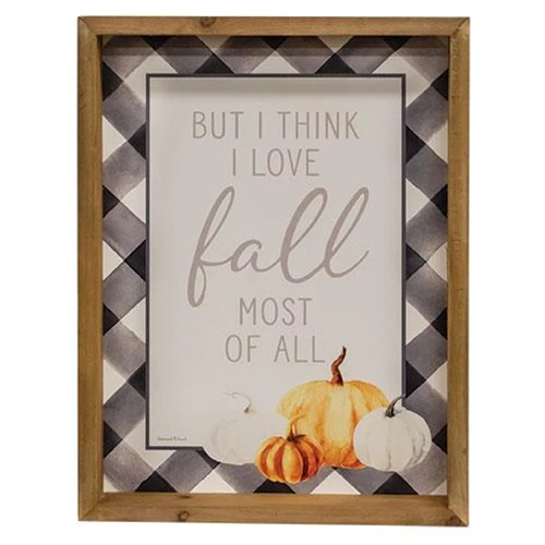 I Love Fall Most of All Wood Shadowbox 18.5" H - Image 2