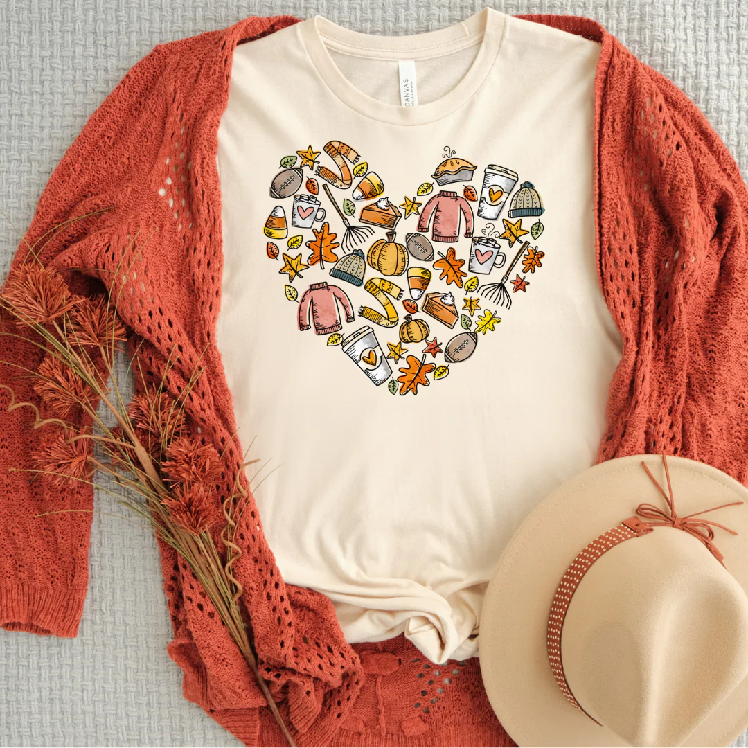 ๐ I Love Fall Heart of Favorites T-Shirt