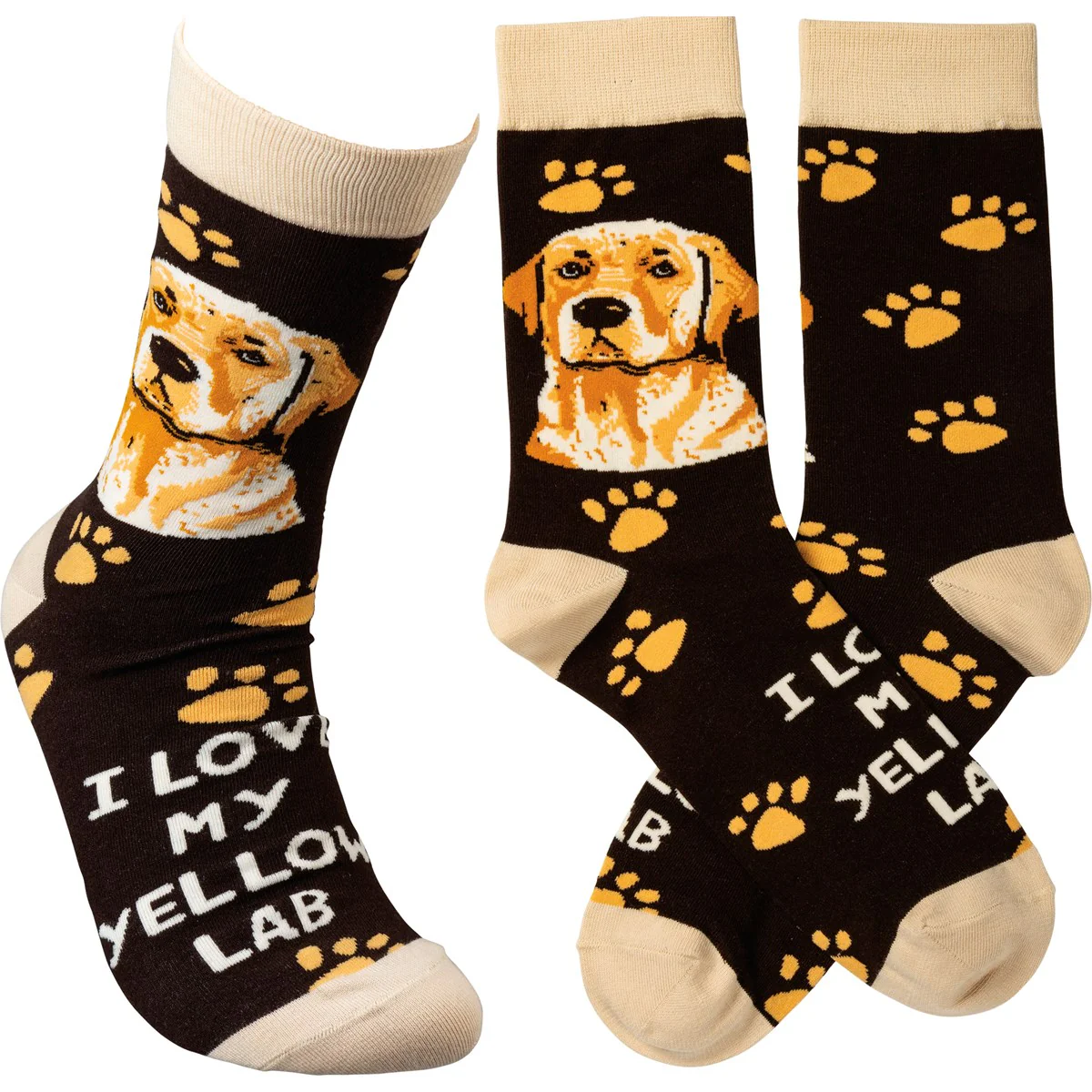 ๐ I Love My Yellow Lab Unisex Fun Socks