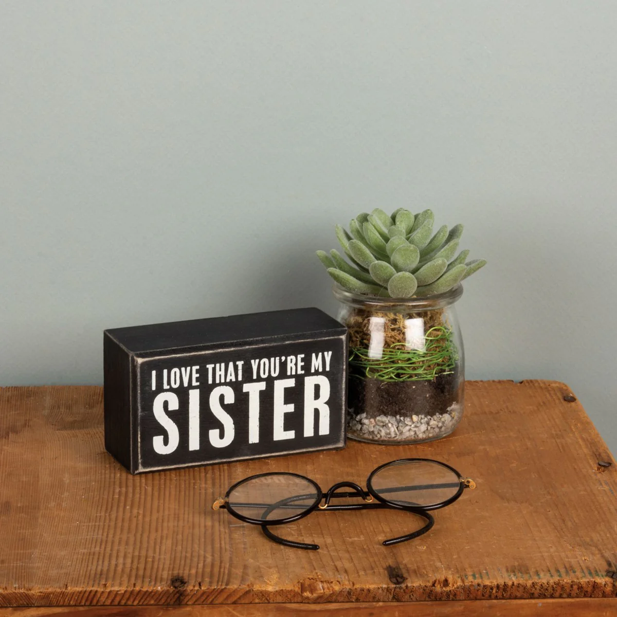💙 I Love That You're My Sister Small Box Sign - Image 2