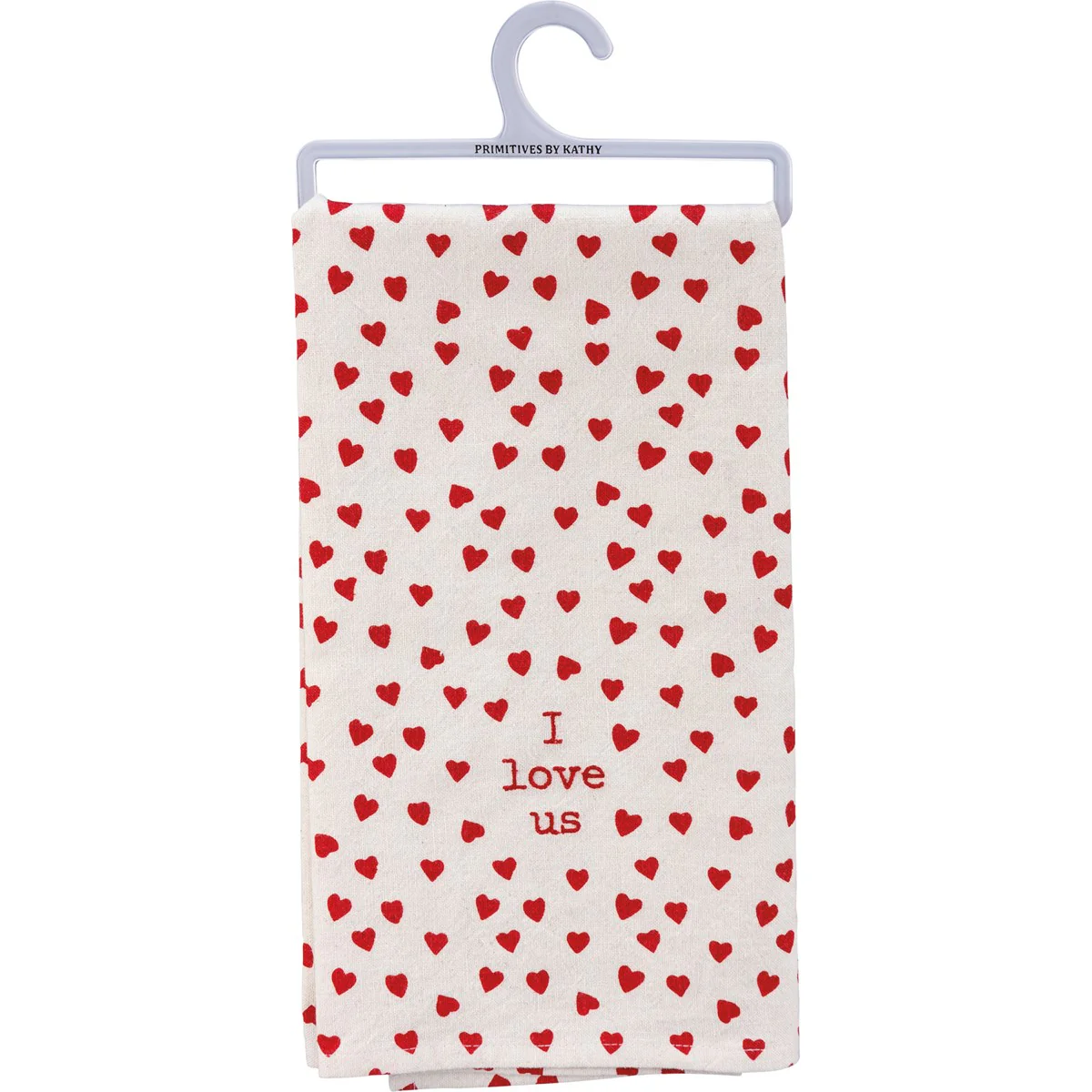๐ I Love Us Mini Red Hearts Kitchen Towel