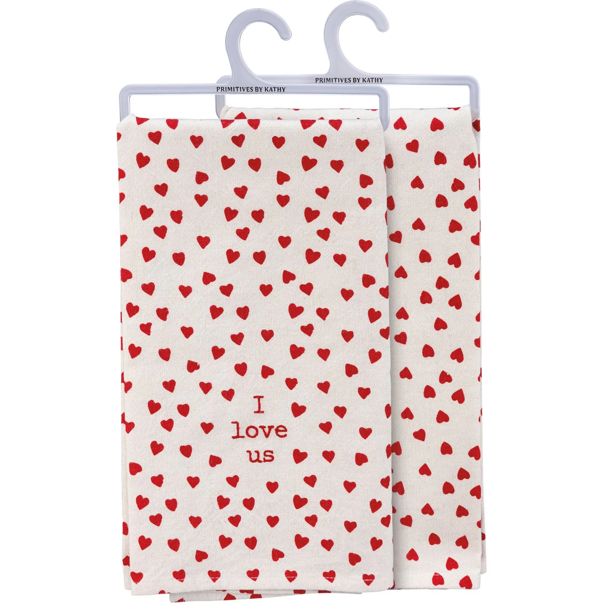 ๐ I Love Us Mini Red Hearts Kitchen Towel - Image 2
