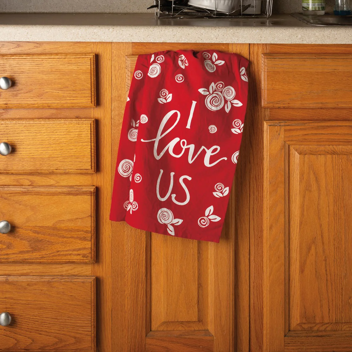 ๐ I Love Us Roses Red Kitchen Towel - Image 3