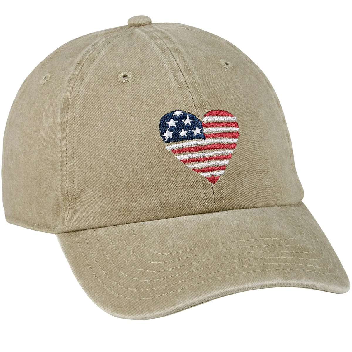 ๐ I Love USA Flag Heart Baseball Cap