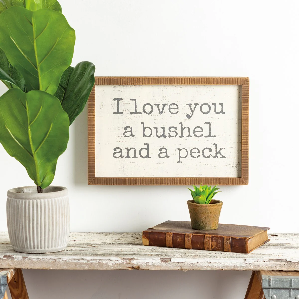 💙 I Love You A Bushel And A Peck 15" Inset Box Sign - Image 2