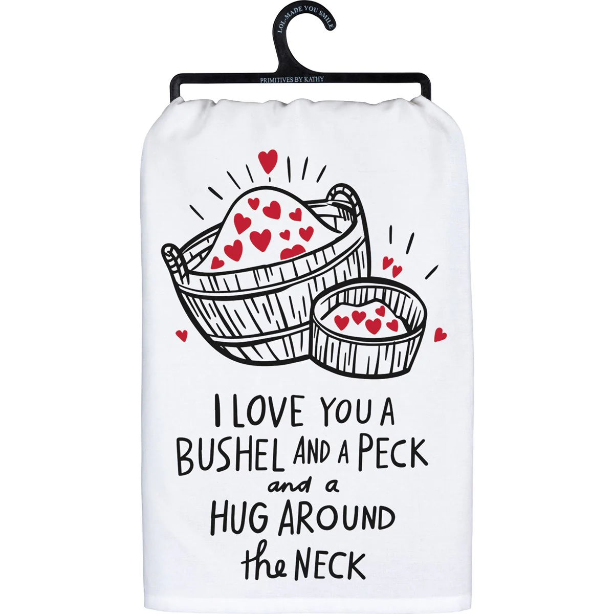 I Love You A Bushel And A Peck Hearts Kitchen Towel