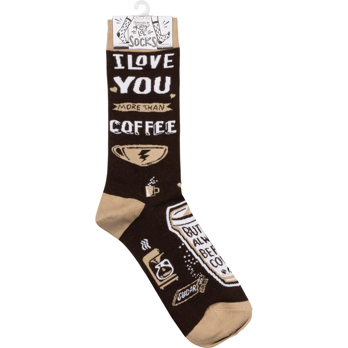 I Love You More Than Coffee Unisex Fun Socks - Image 2