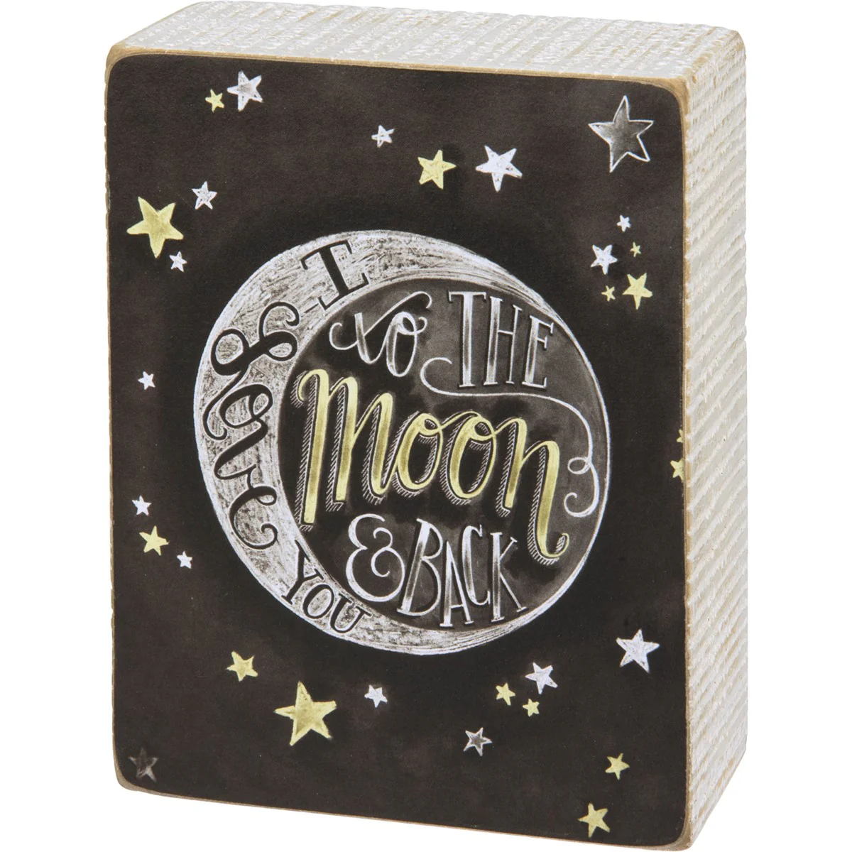 ๐ I Love You To The Moon And Back Chalk Sign 5" H