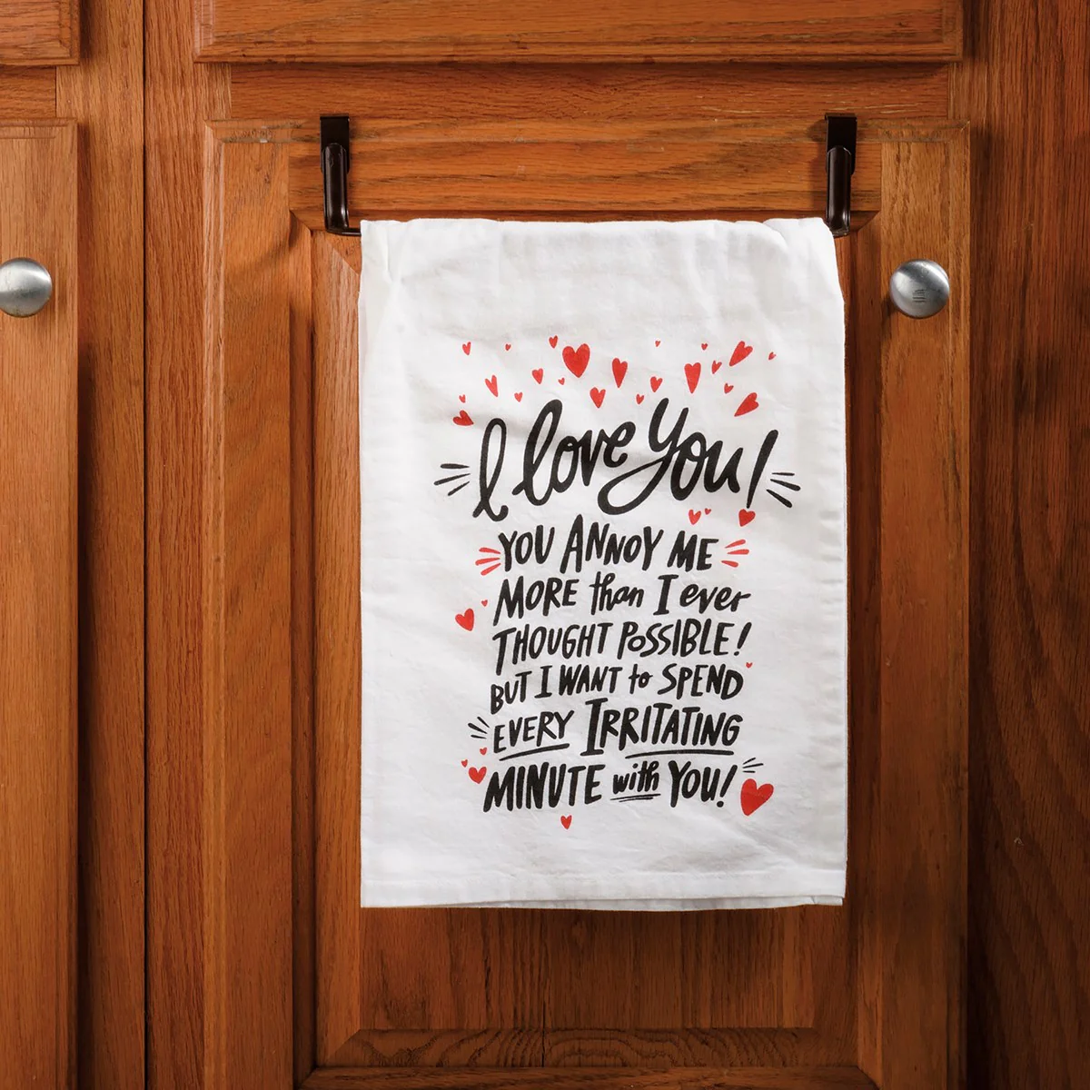 Surprise Me Sale 🤭 💙 I Love You You Annoy Me Kitchen Towel - Image 2