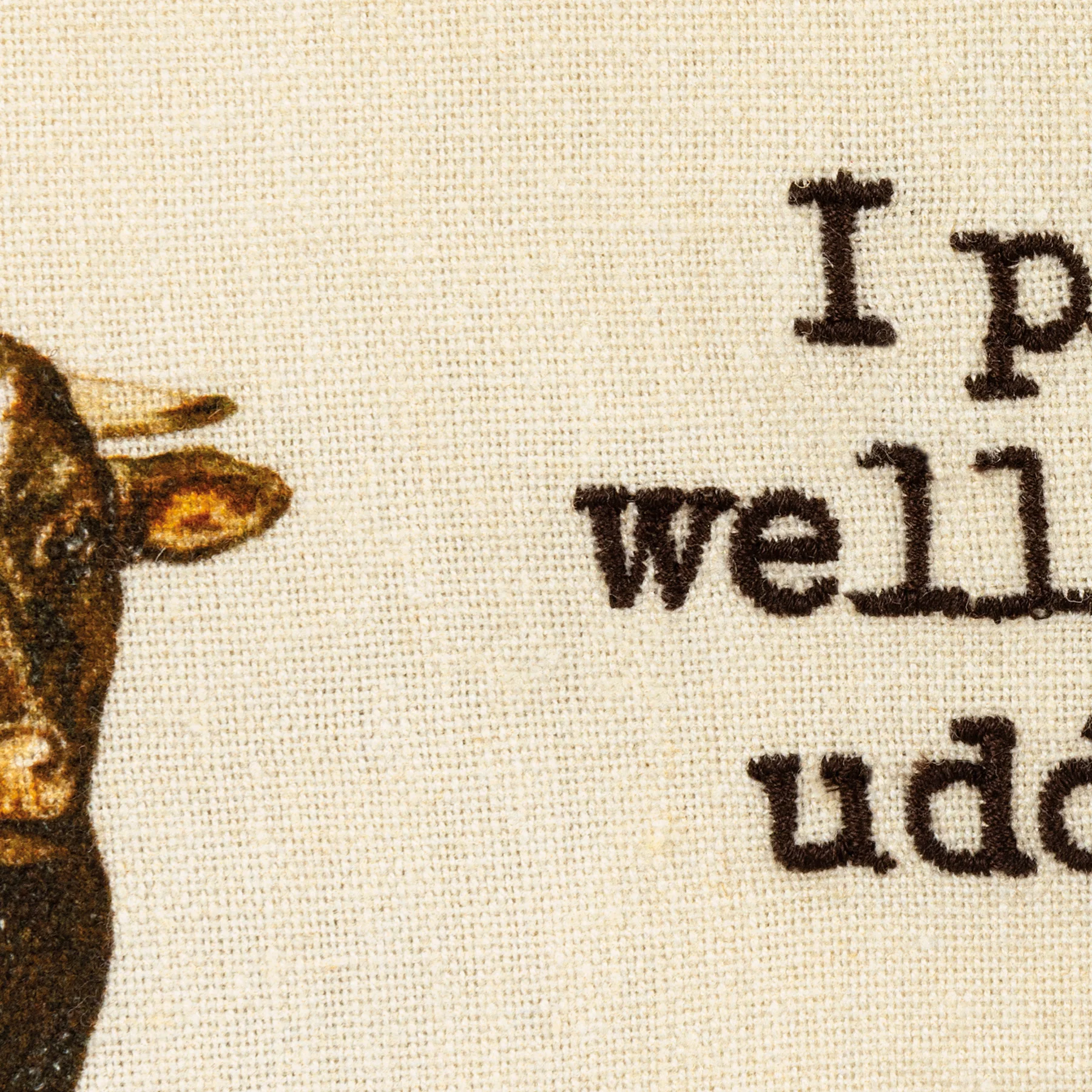 💙 I Play Well With Udders Cow Kitchen Towel - Image 4