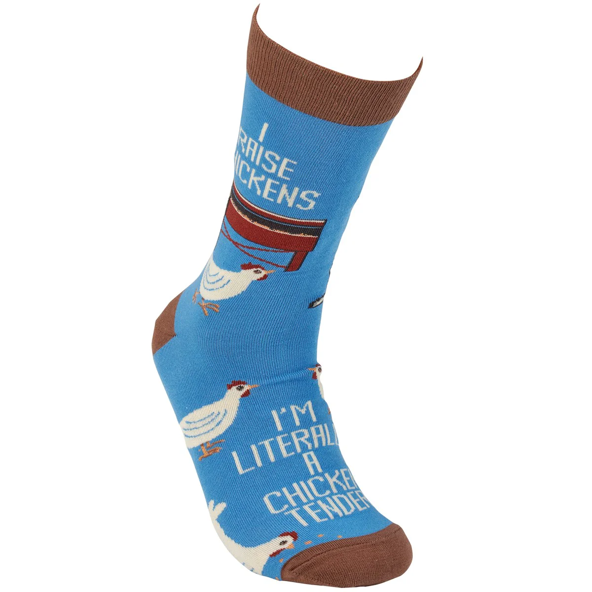 I Raise Chickens I Literally a Chicken Tender Fun Socks - Image 4